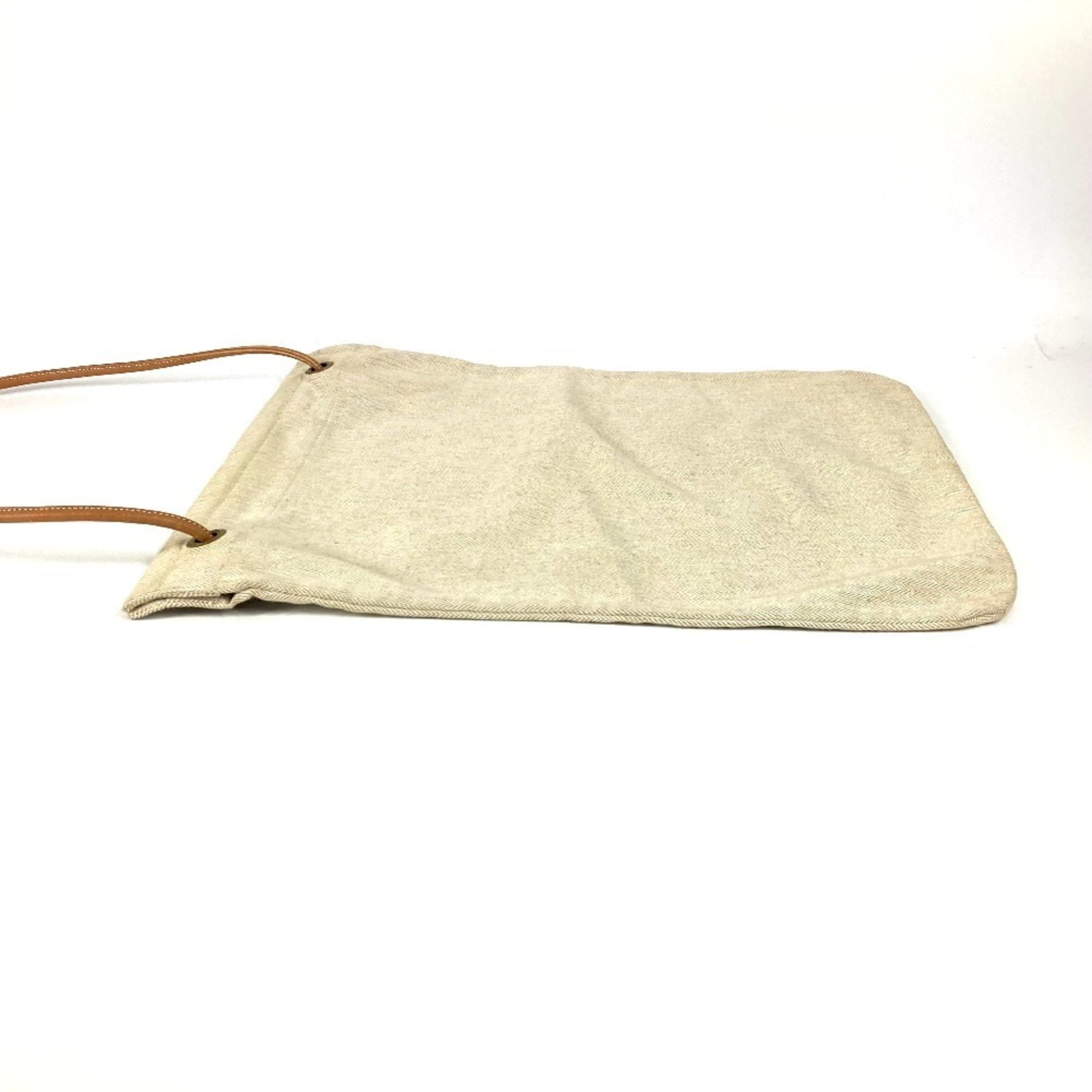 Hermes Natural White Cotton Shoulder Bag (Pre-Owned)
