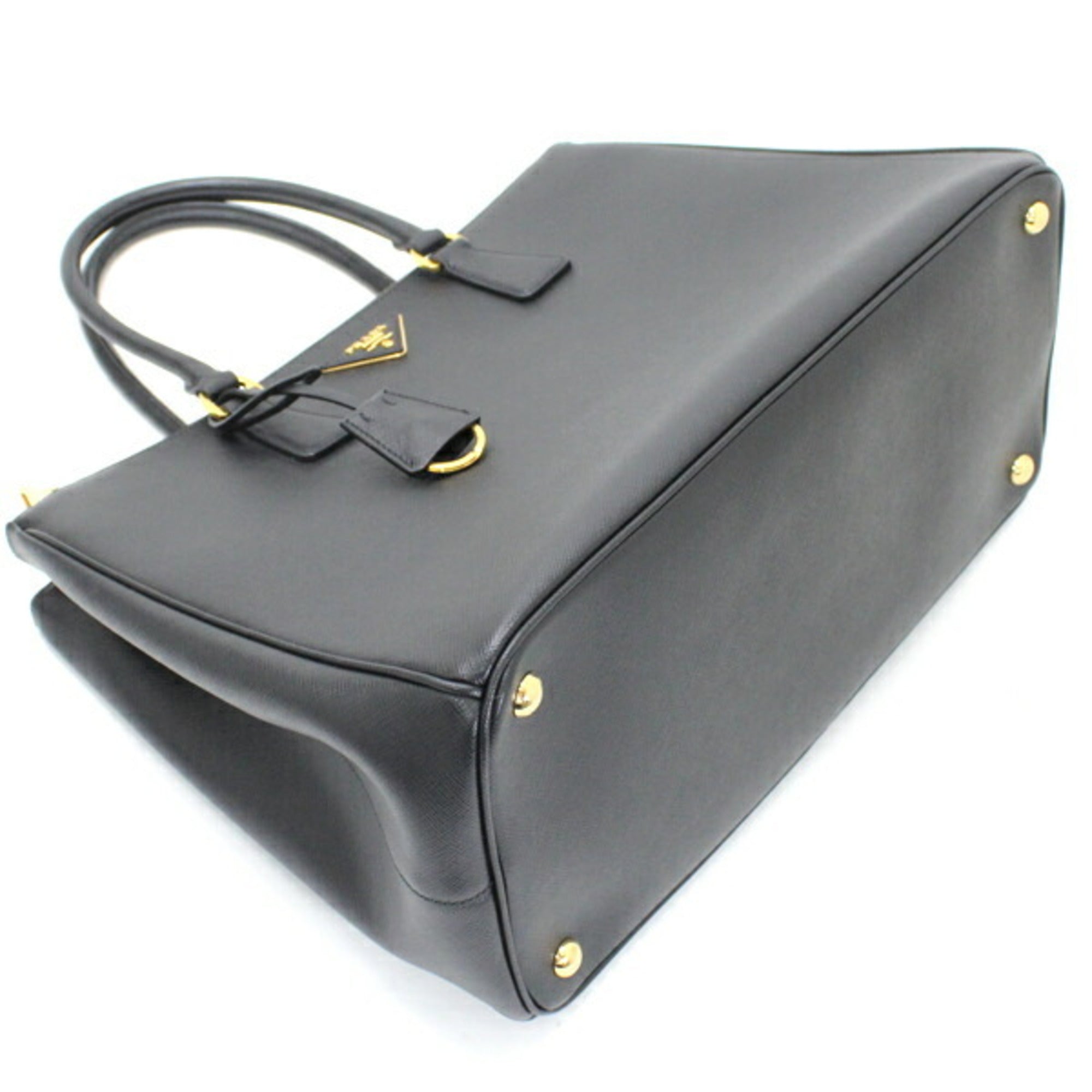 Prada Black Nero Saffiano Lux Handbag Shoulder Bag Tote Bag (Pre-Owned)