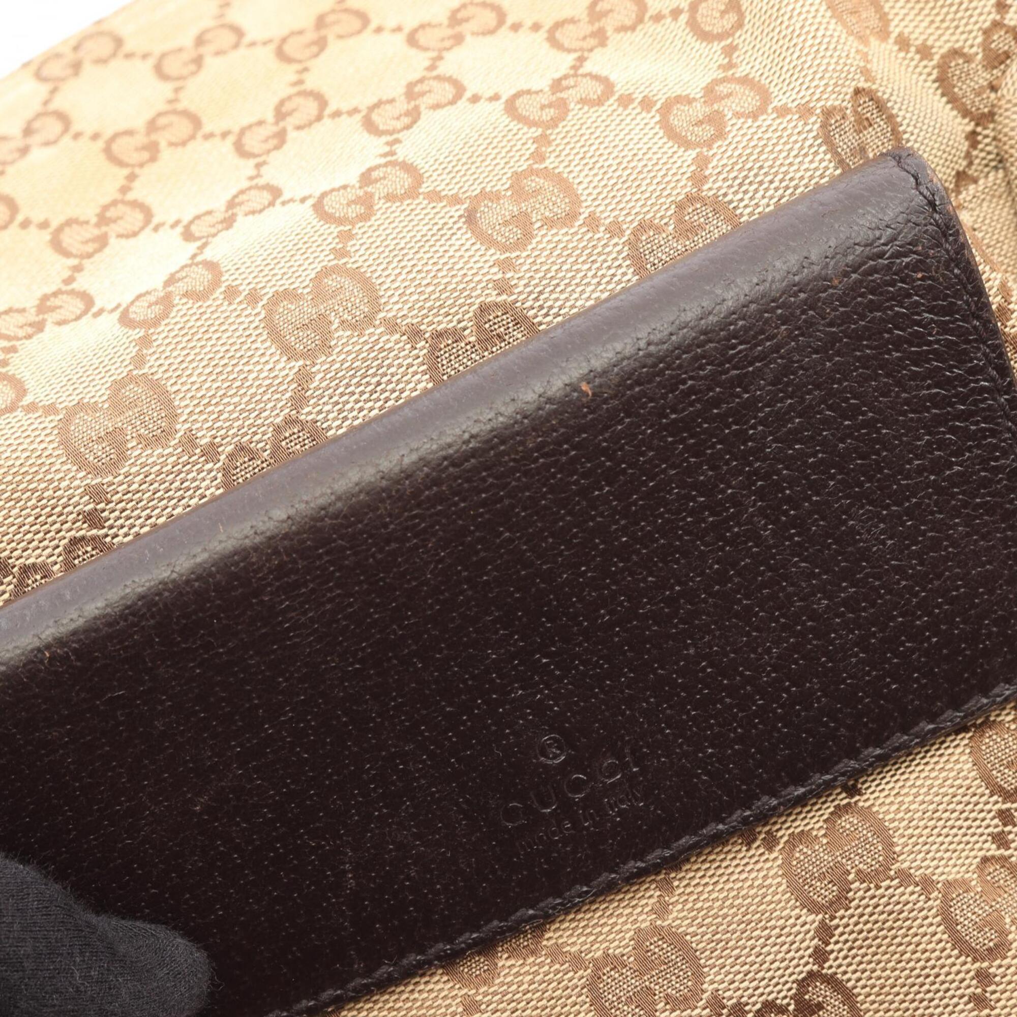 Gucci Beige Brown Multi-Color Canvas Leather Handbag Shoulder Bag (Pre-Owned)