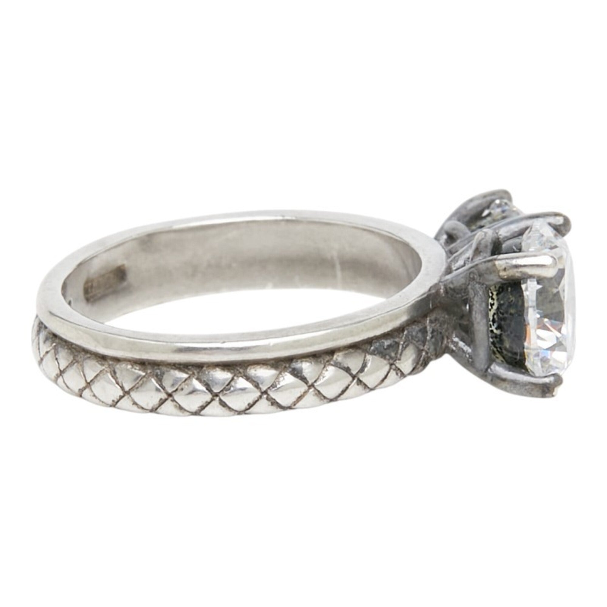 Bottega Veneta Silver Silver 925 Band Ring (Pre-Owned)