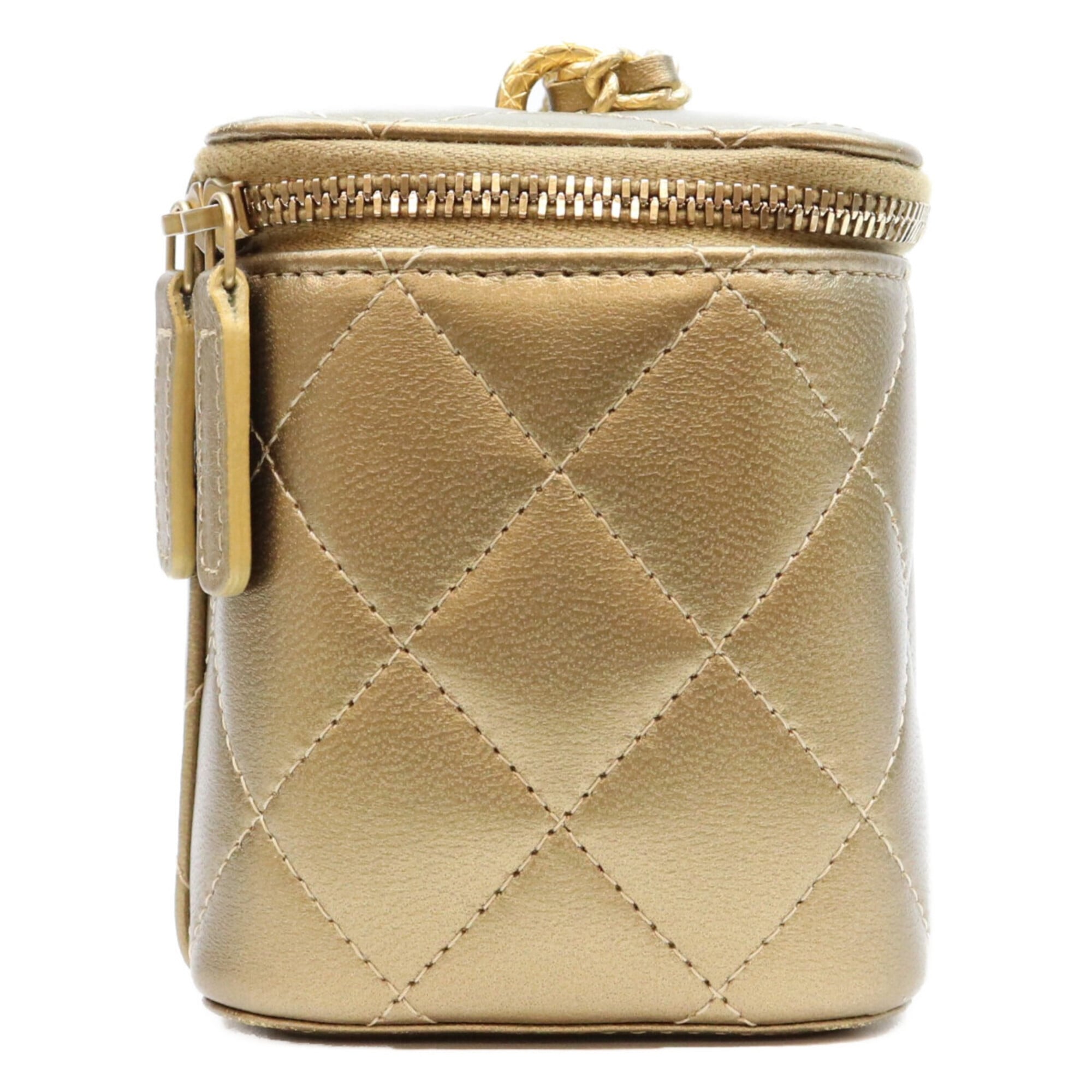 Chanel Gold Leather Shoulder Bag (Pre-Owned)
