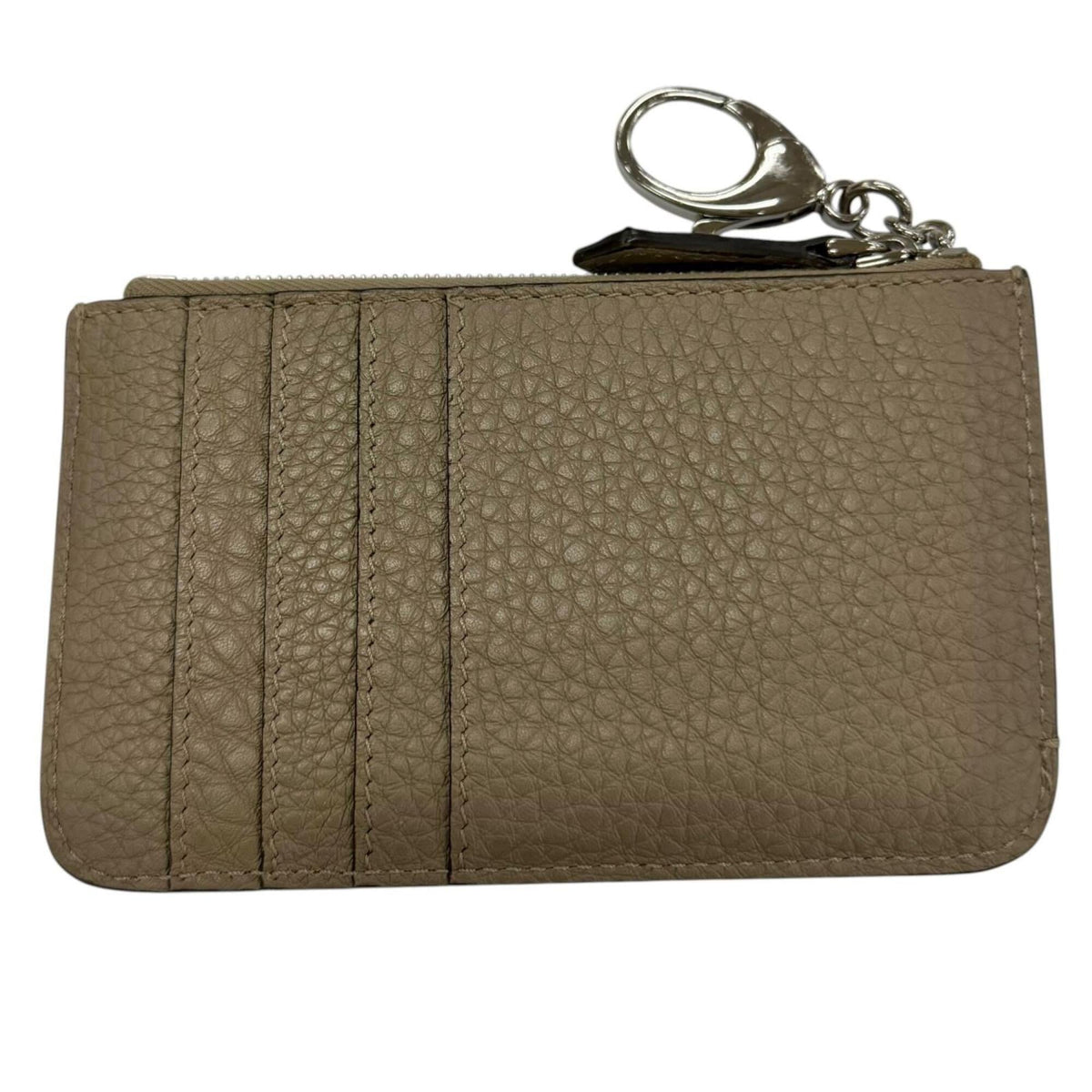 Fendi Gray Leather Coin Purse/Coin Case (Pre-Owned)
