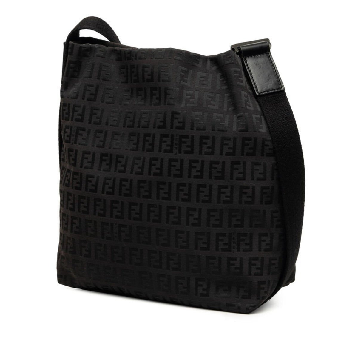 Fendi Black Brown Zucchino Shoulder Bag (Pre-Owned)