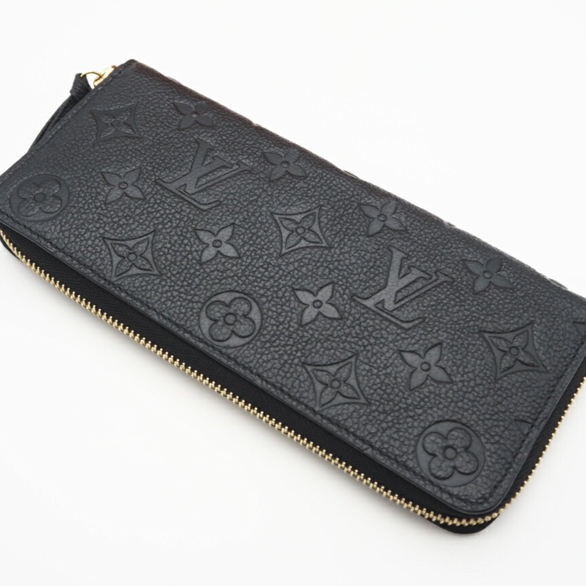 Louis Vuitton Empreinte Black Leather Long Wallet (Bi-Fold) (Pre-Owned)