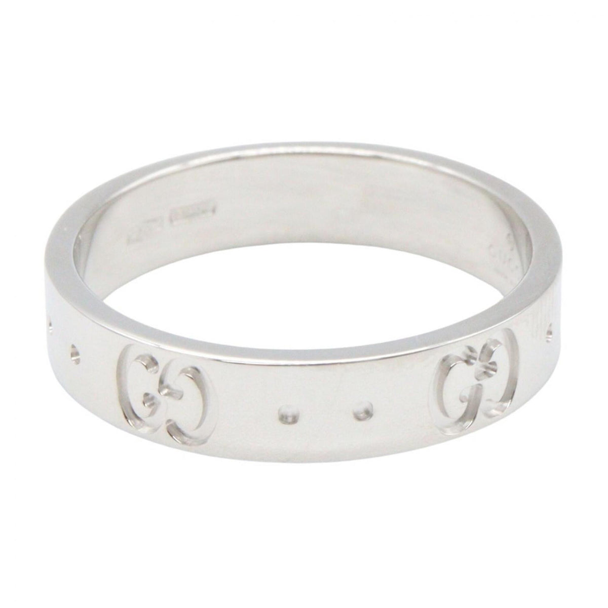 Gucci Silver White Gold (18K) Band Ring (Pre-Owned)