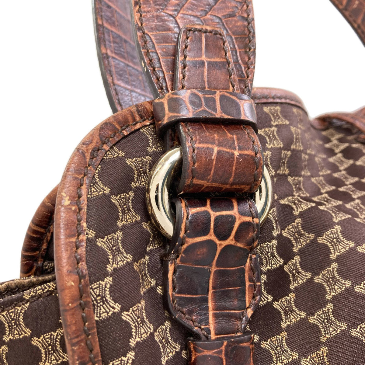 Celine Macadam Brown Canvas Tote Bag (Pre-Owned)