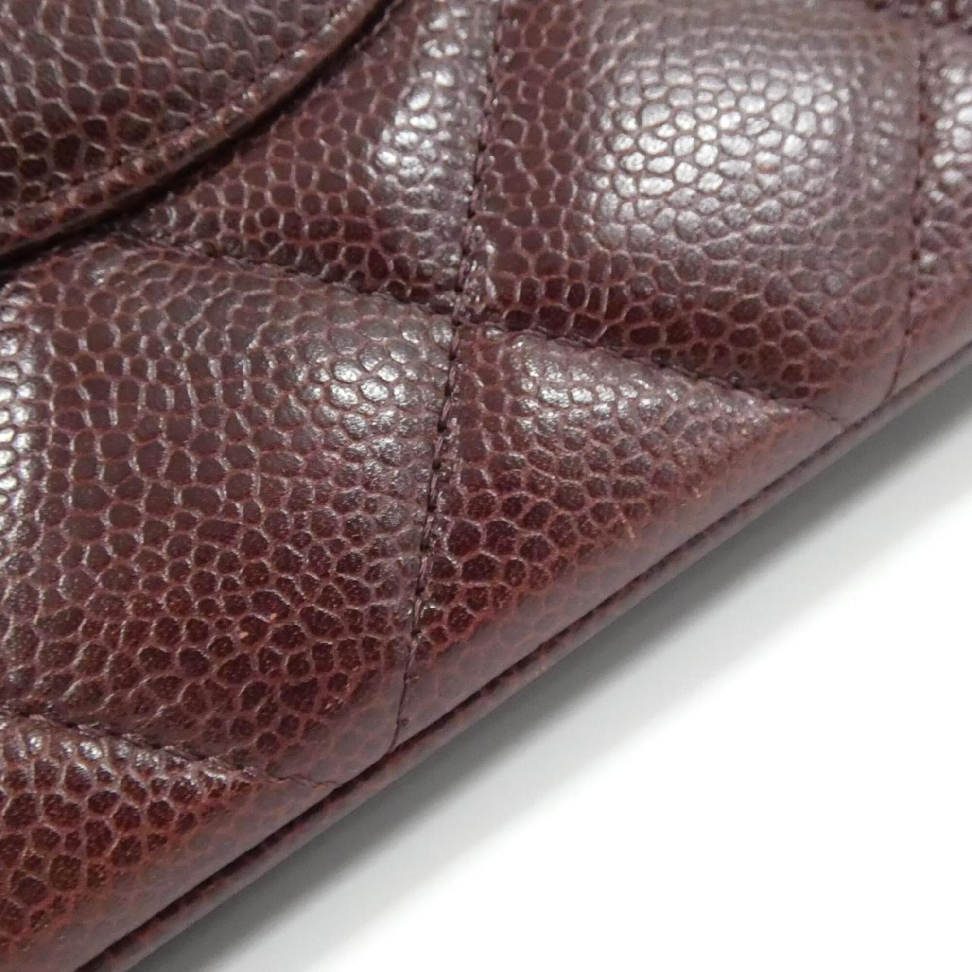 Chanel Bordeaux Grained Calfskin Handbag (Pre-Owned)