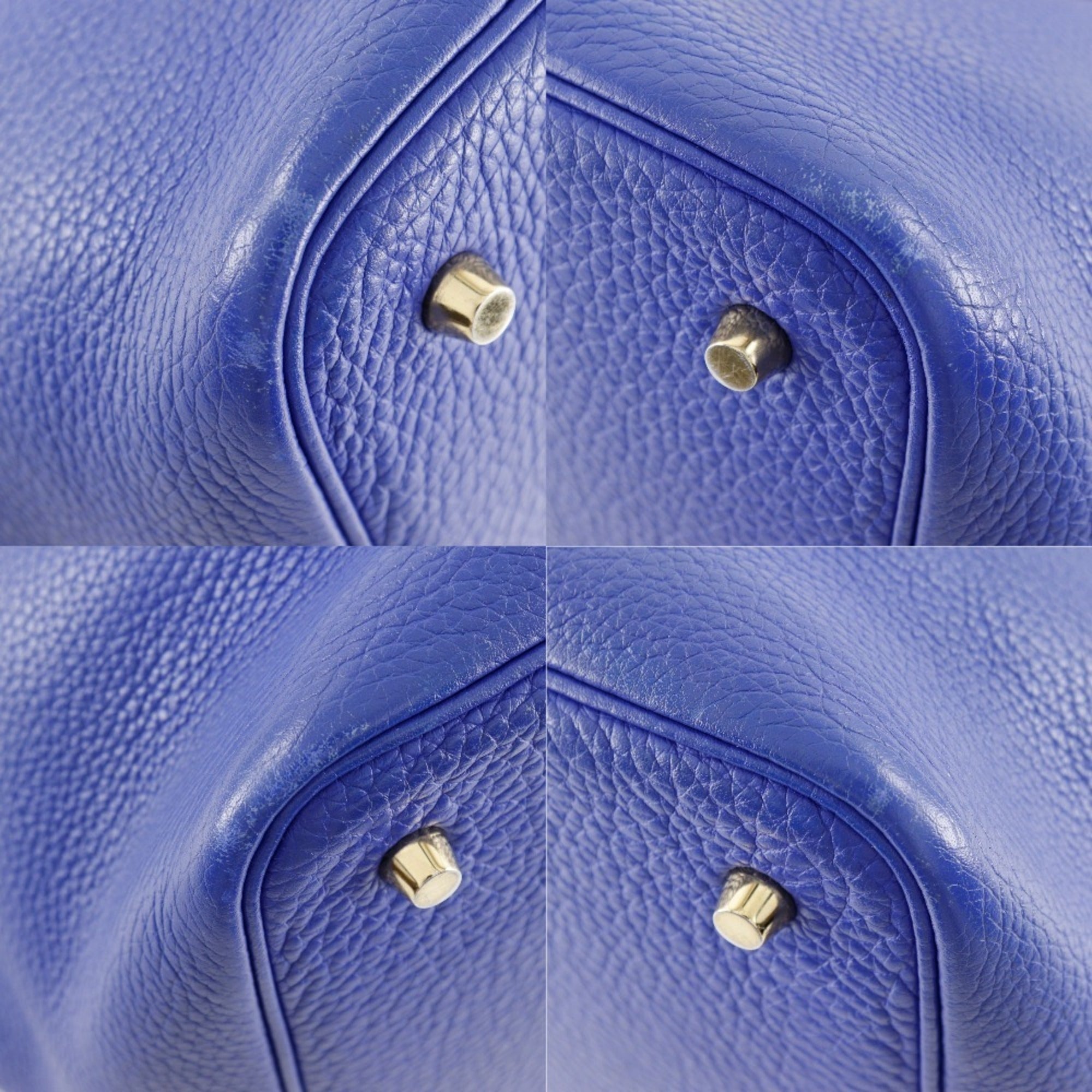 Hermes Picotin Blue Electric Taurillon Clemence Leather Handbag (Pre-Owned)
