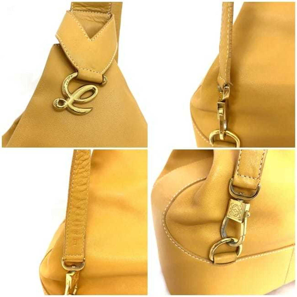Loewe Anton Orange Leather Pouch Shoulder Bag (Pre-Owned)