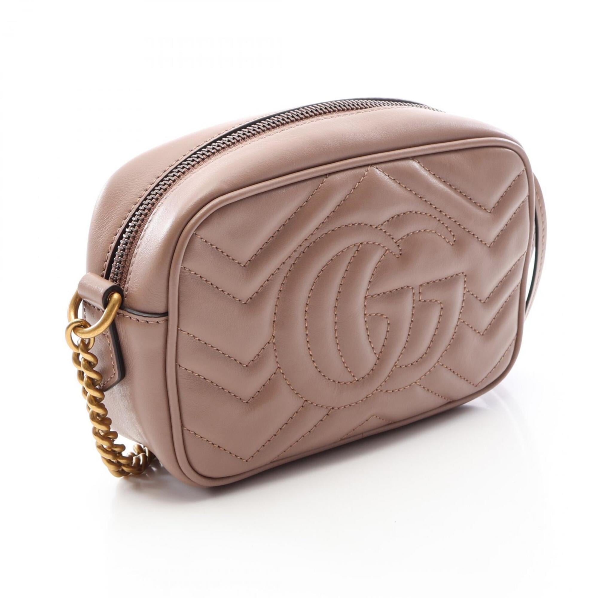 Gucci Beige Leather Handbag Shoulder Bag (Pre-Owned)