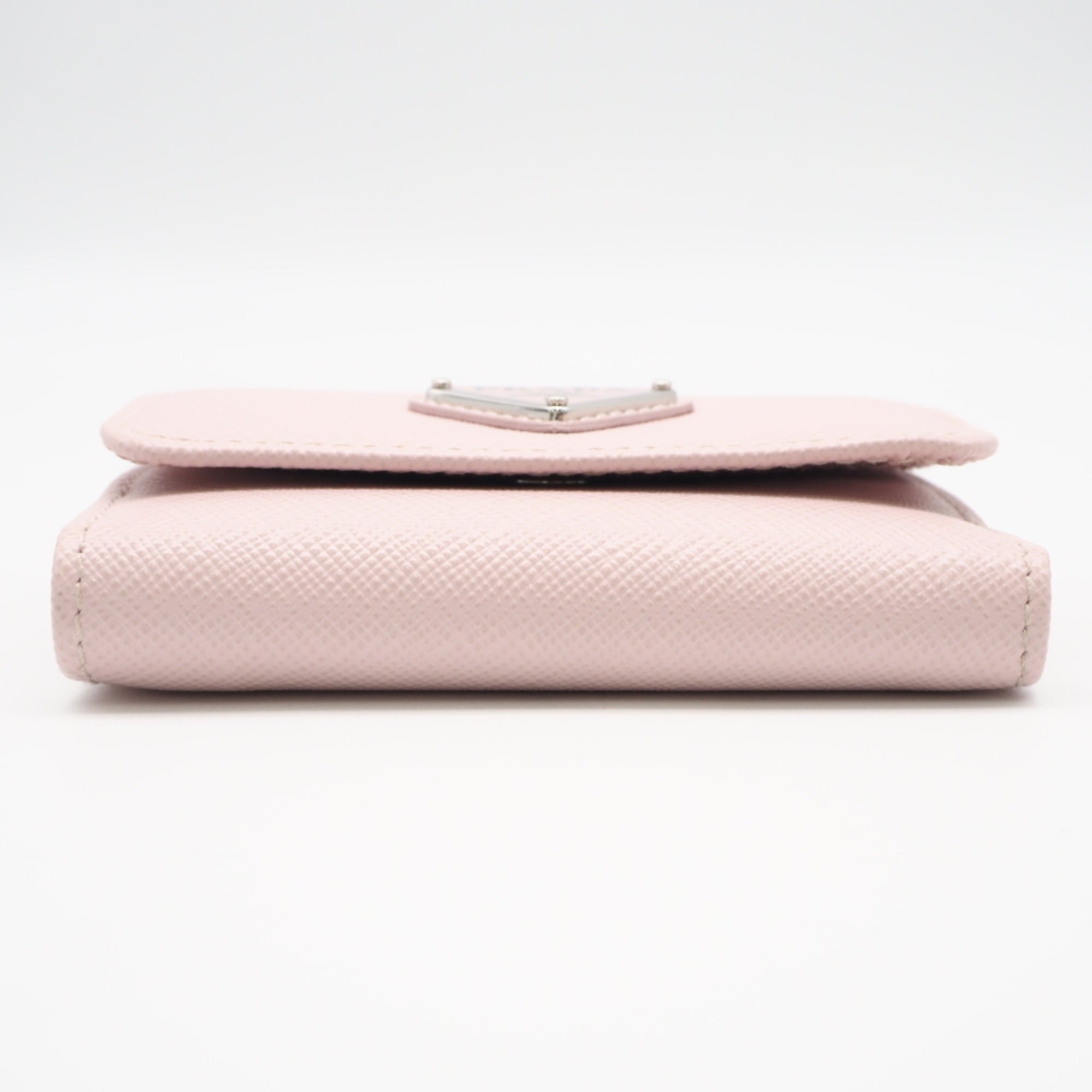 Prada Pink Saffiano Triangle Wallet (Tri-Fold) (Pre-Owned)