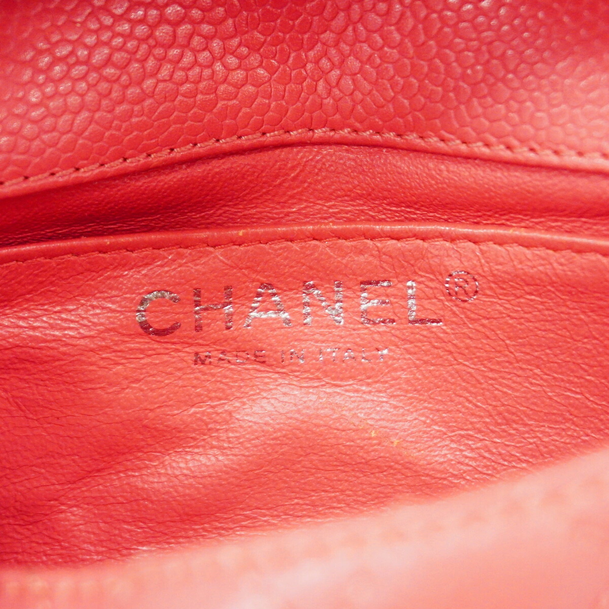 Chanel Pink Grained Calfskin Shoulder Bag (Pre-Owned)
