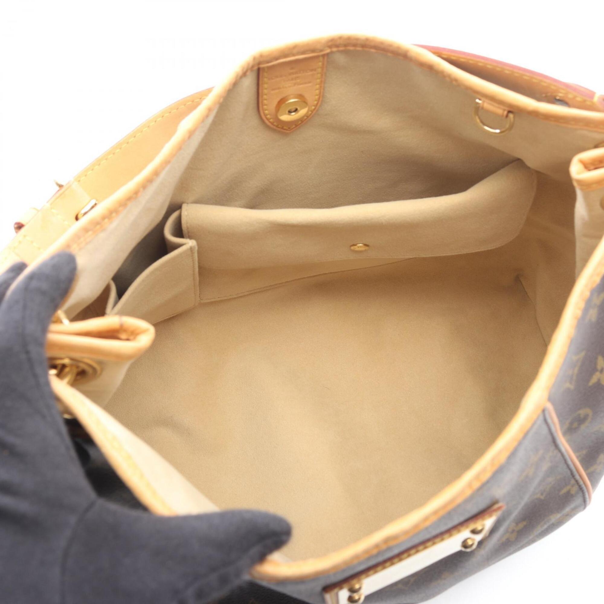 Louis Vuitton Brown Coated Canvas Leather Handbag Shoulder Bag (Pre-Owned)