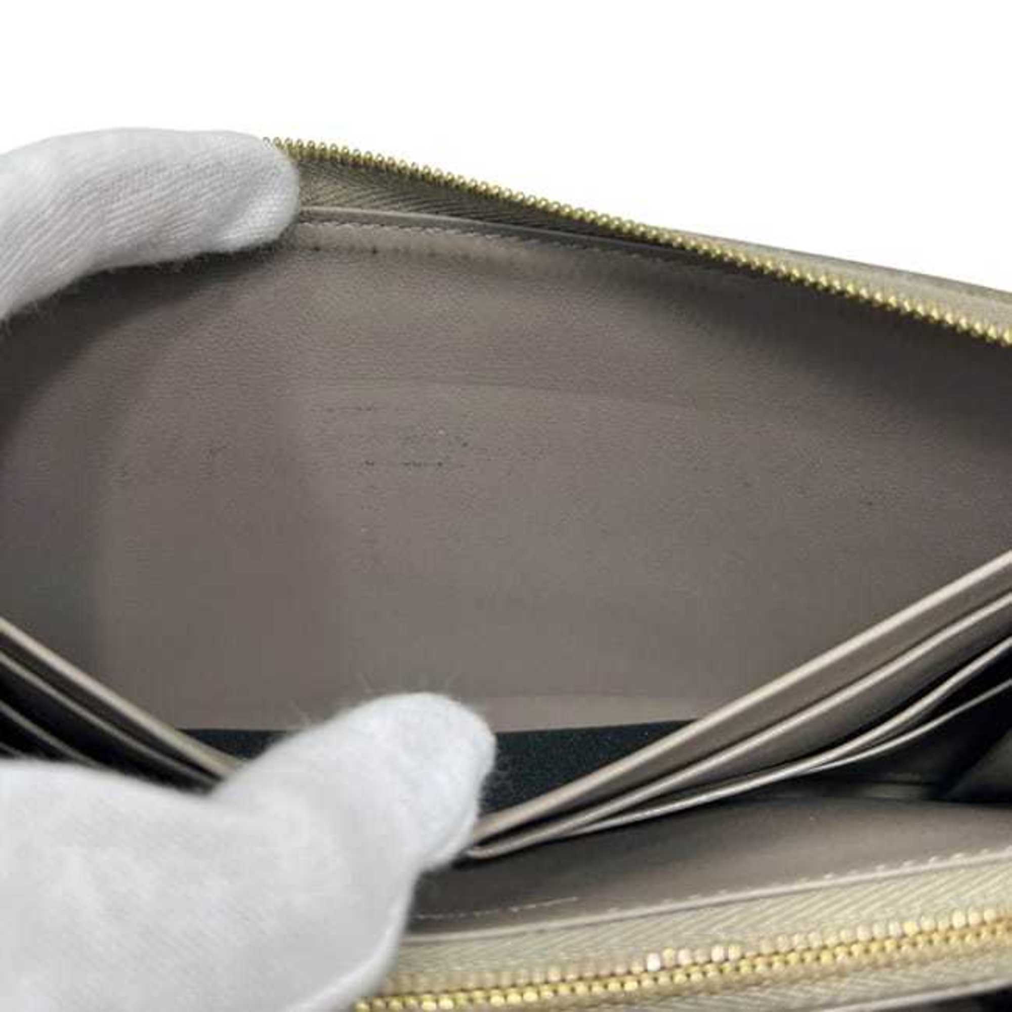 Celine Gray Leather Long Wallet (Bi-Fold) (Pre-Owned)