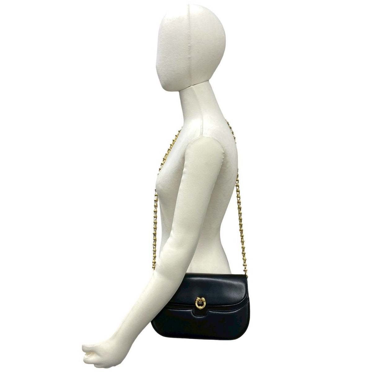 Gucci Black Leather Pochette Shoulder Bag (Pre-Owned)