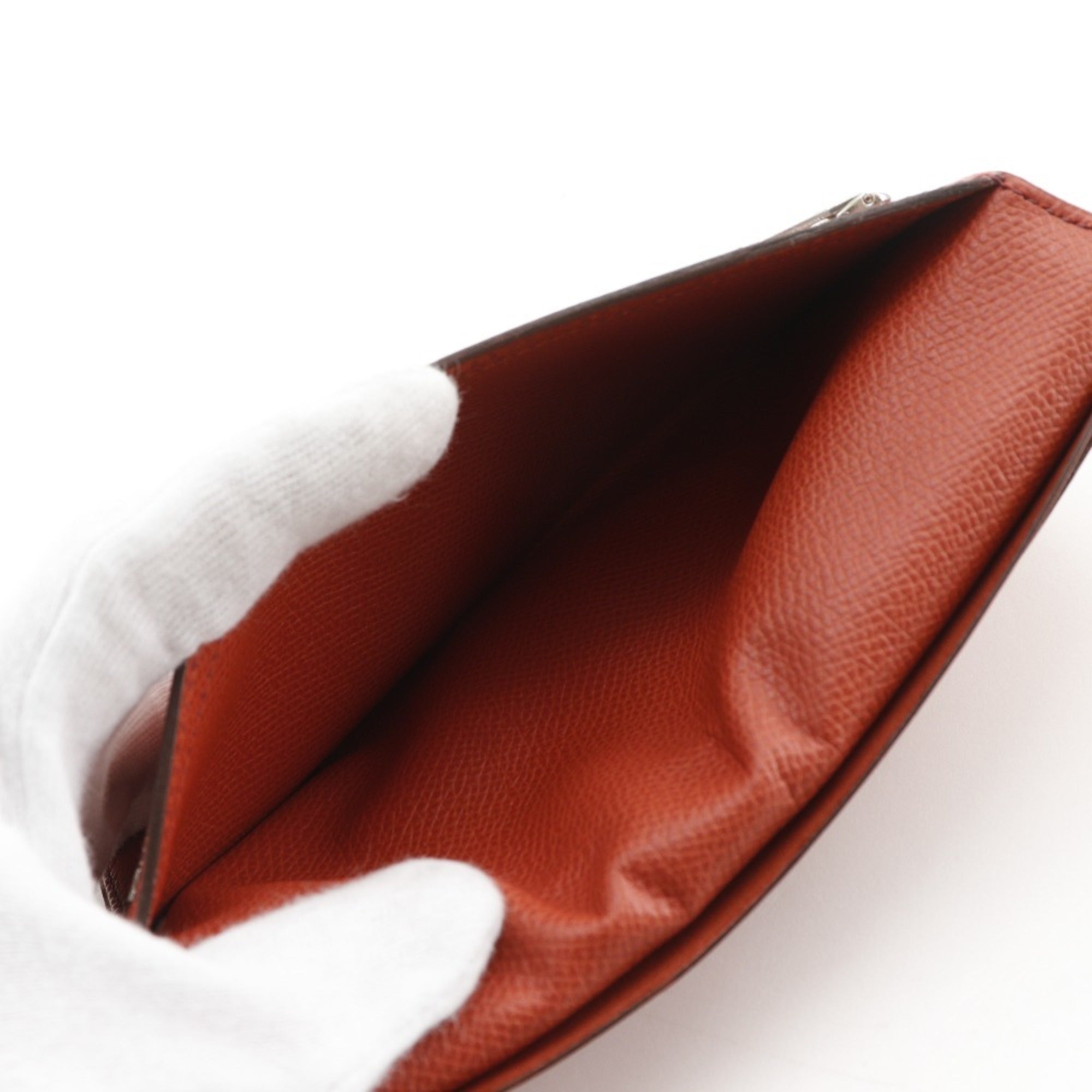 Hermes Orange Epsom Leather Long Wallet (Bi-Fold) (Pre-Owned)
