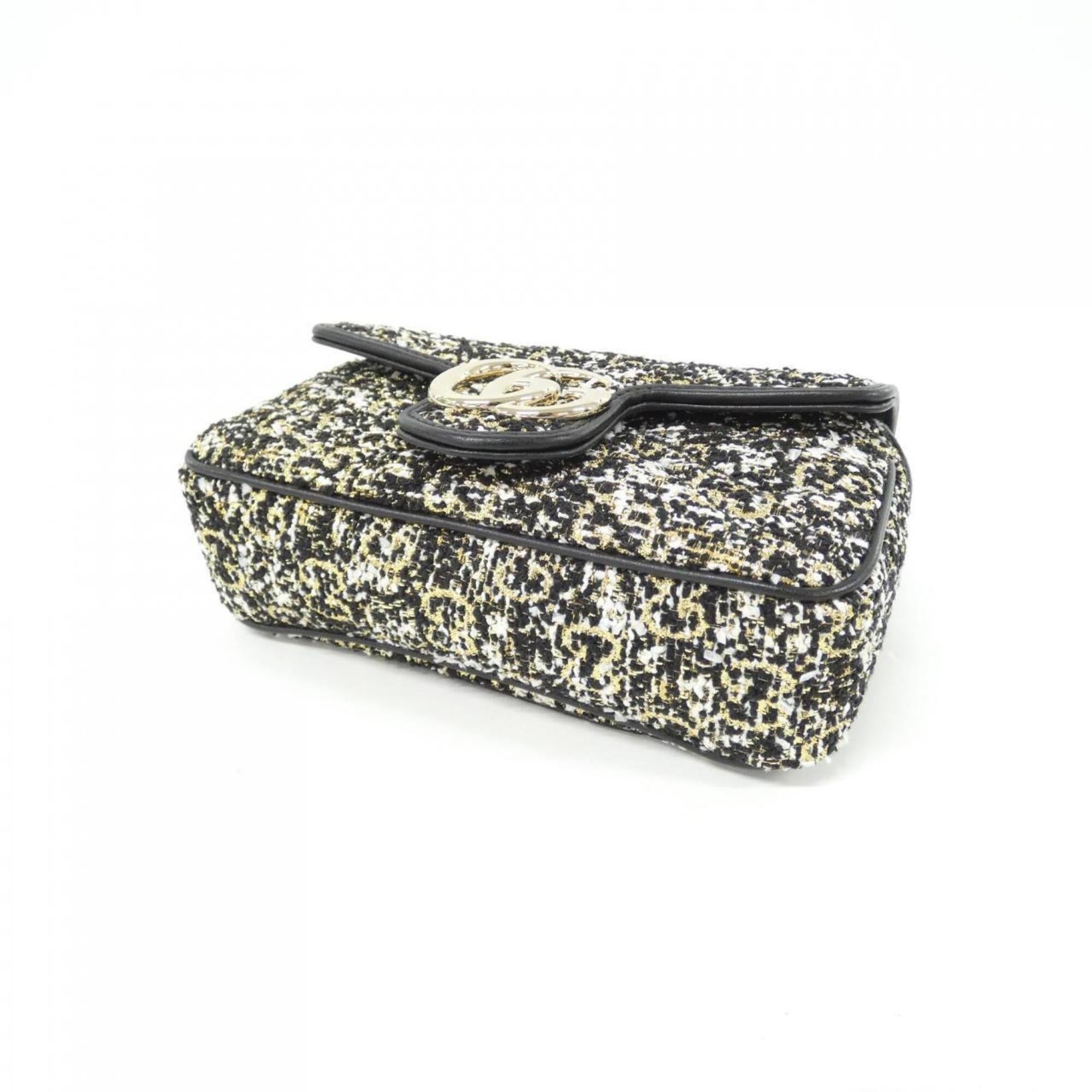 Gucci Black Tweed Shoulder Bag (Pre-Owned)