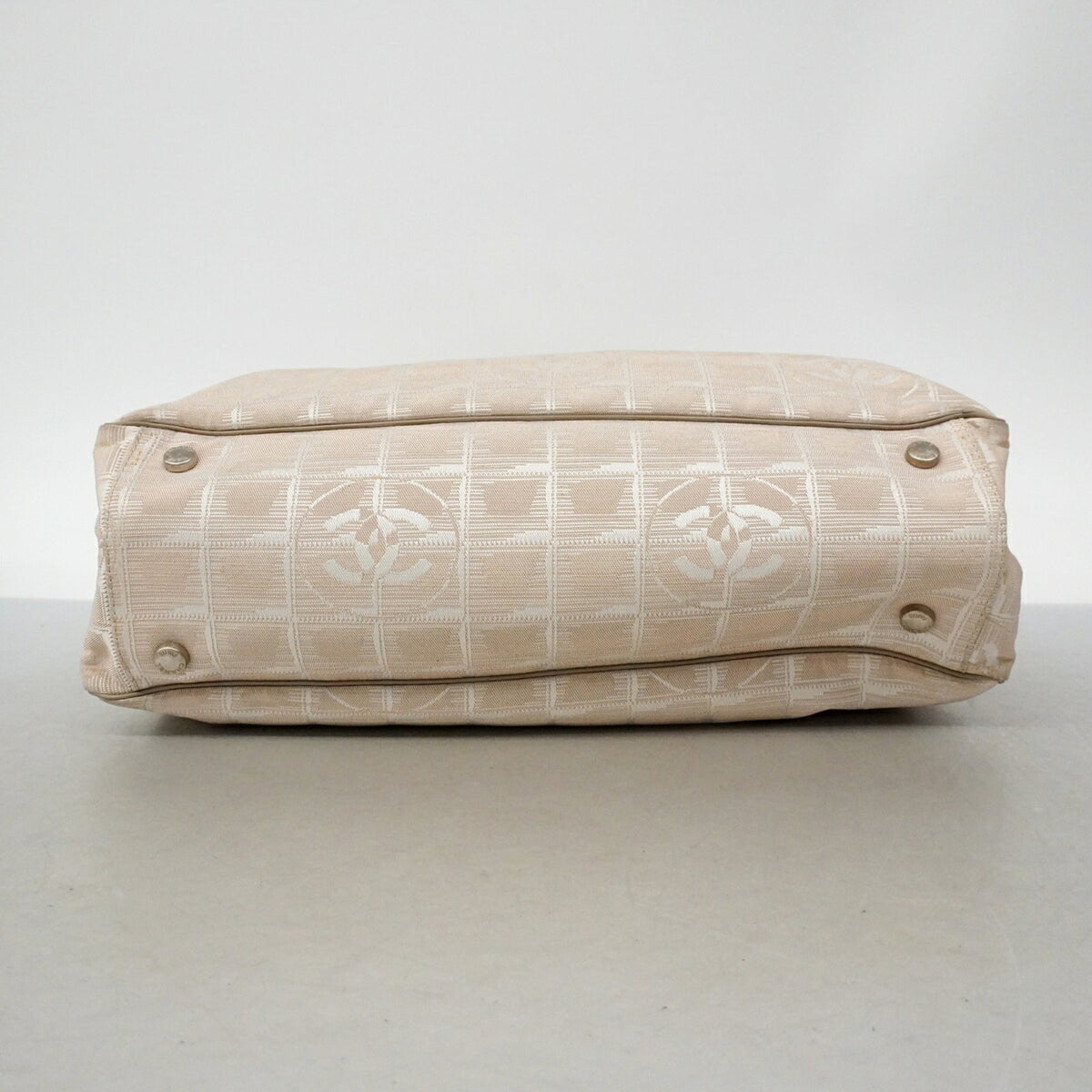 Chanel Beige Nylon Canvas Tote Bag (Pre-Owned)
