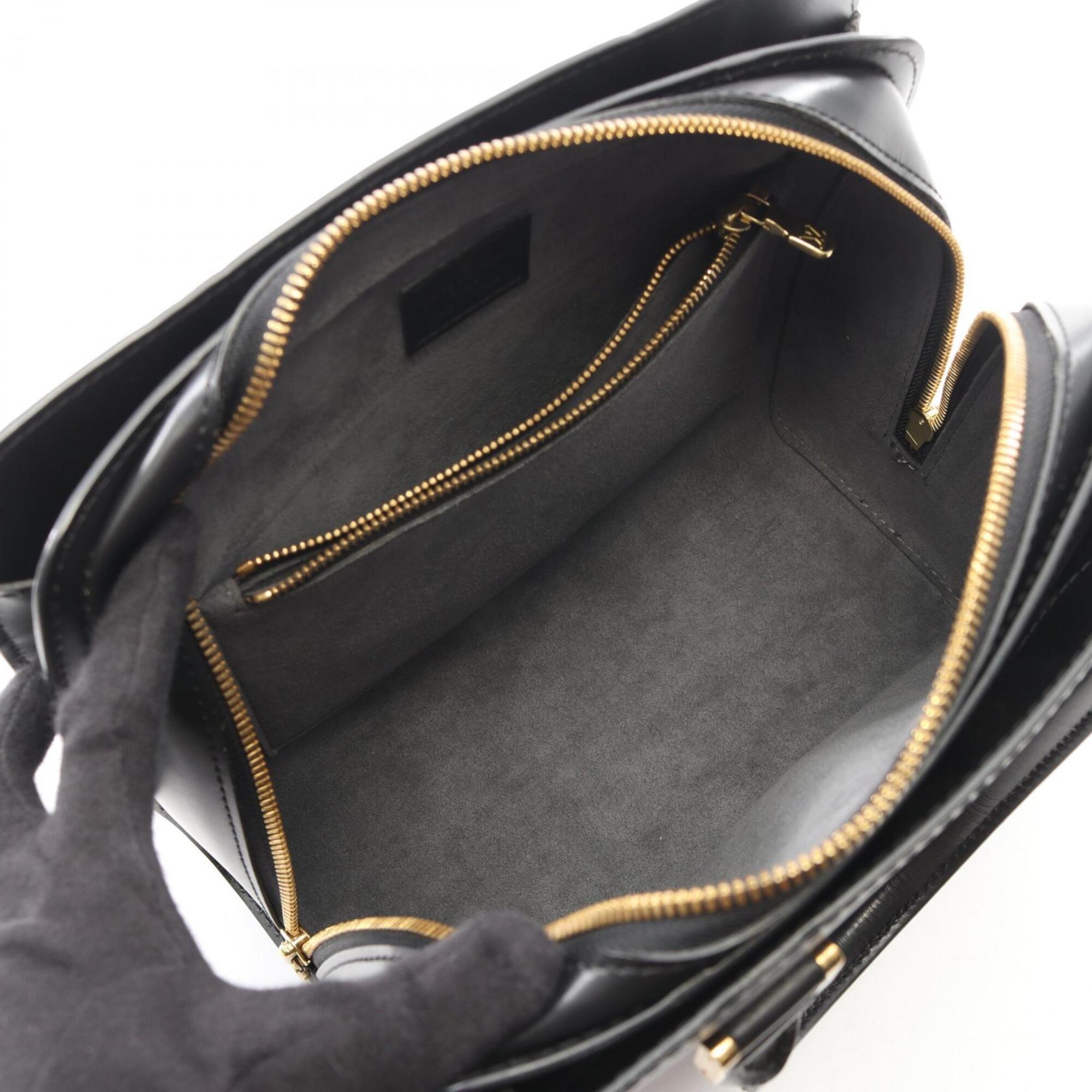 Louis Vuitton Black Leather Handbag (Pre-Owned)