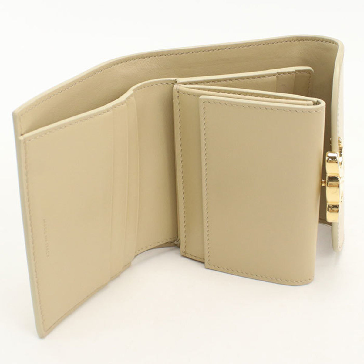 Celine Beige Leather Wallet (Tri-Fold) (Pre-Owned)