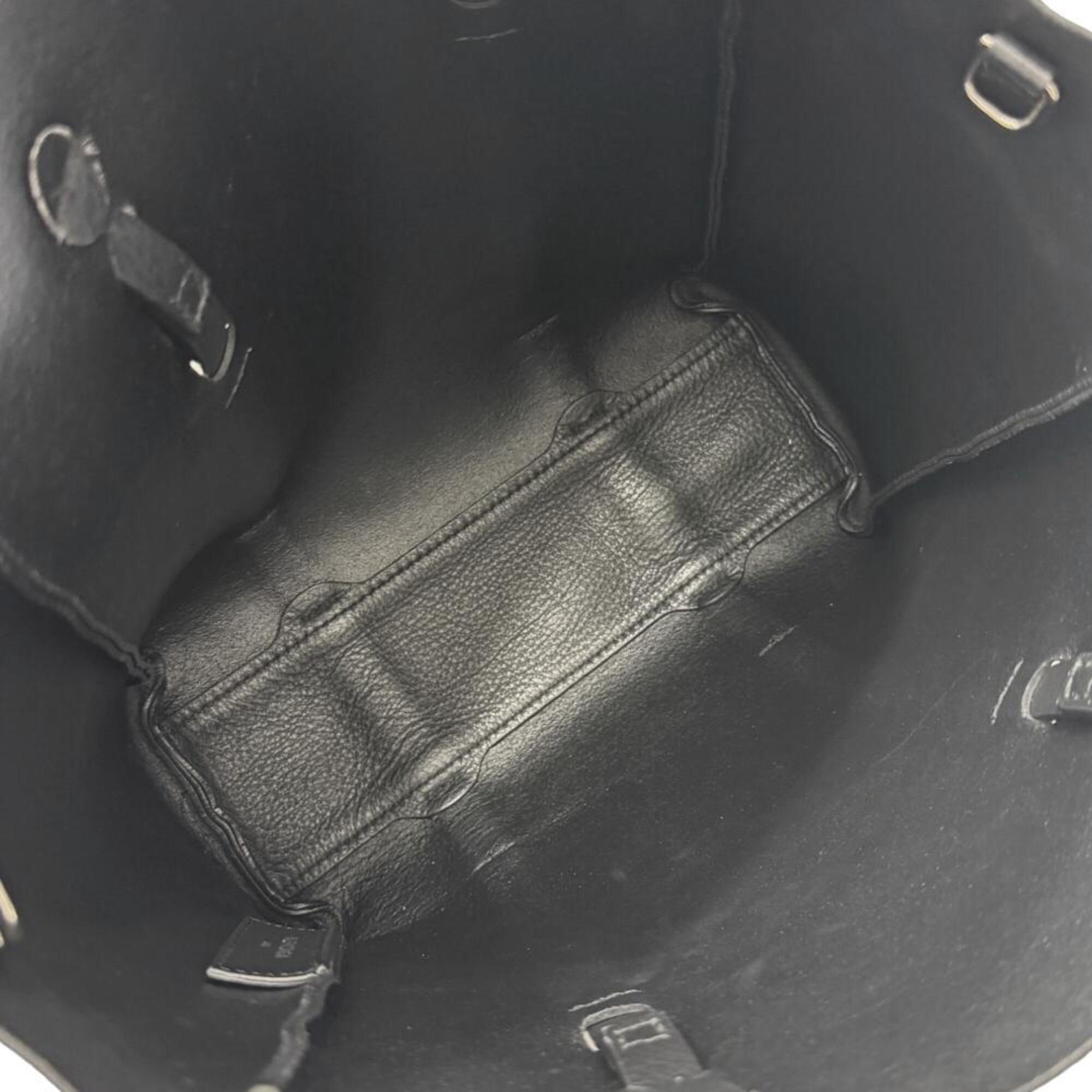 Balenciaga Black Leather Pouch Tote Bag (Pre-Owned)