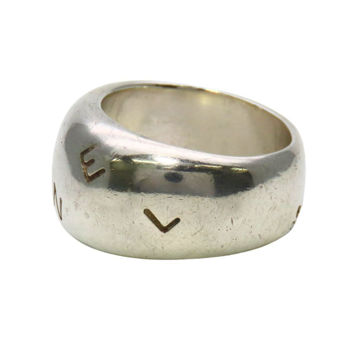 Chanel Silver Silver 925 Band Ring (Pre-Owned)