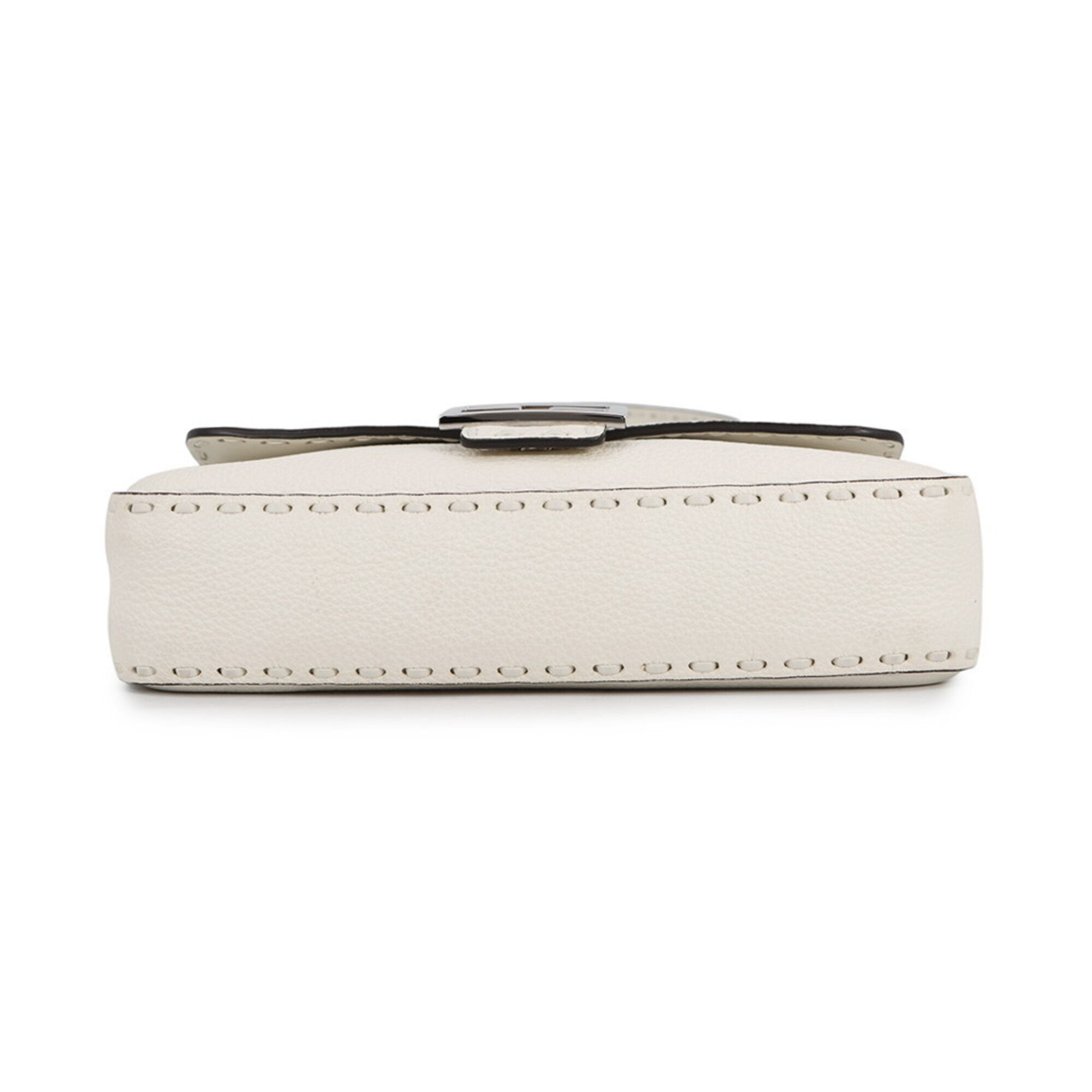 Fendi Selleria White Leather Handbag (Pre-Owned)