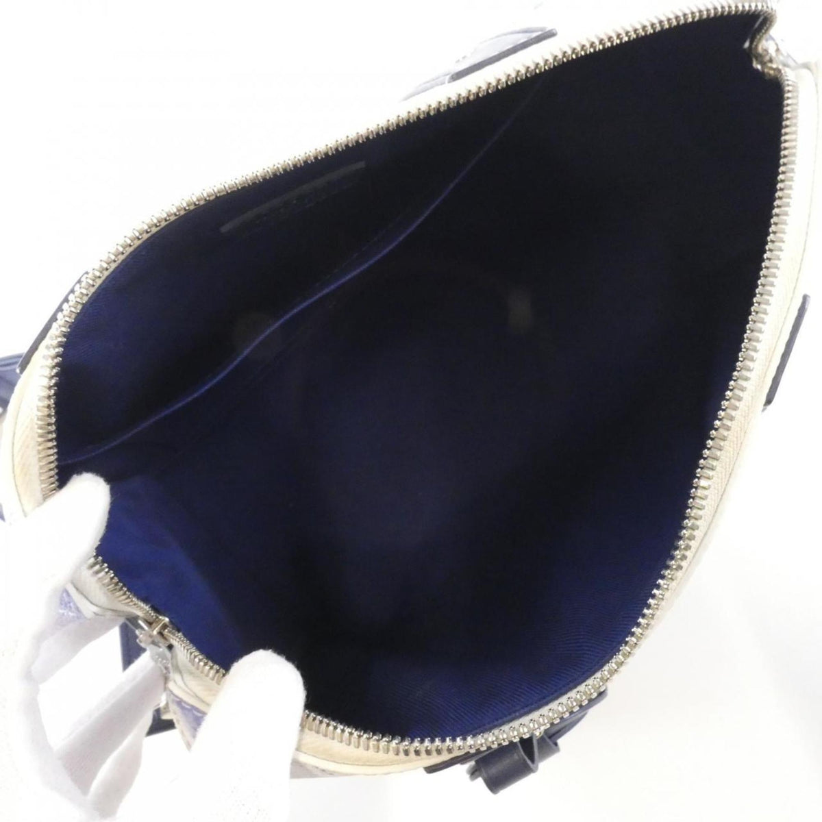 Louis Vuitton Monogram Blue Coated Canvas Boston Bag (Pre-Owned)