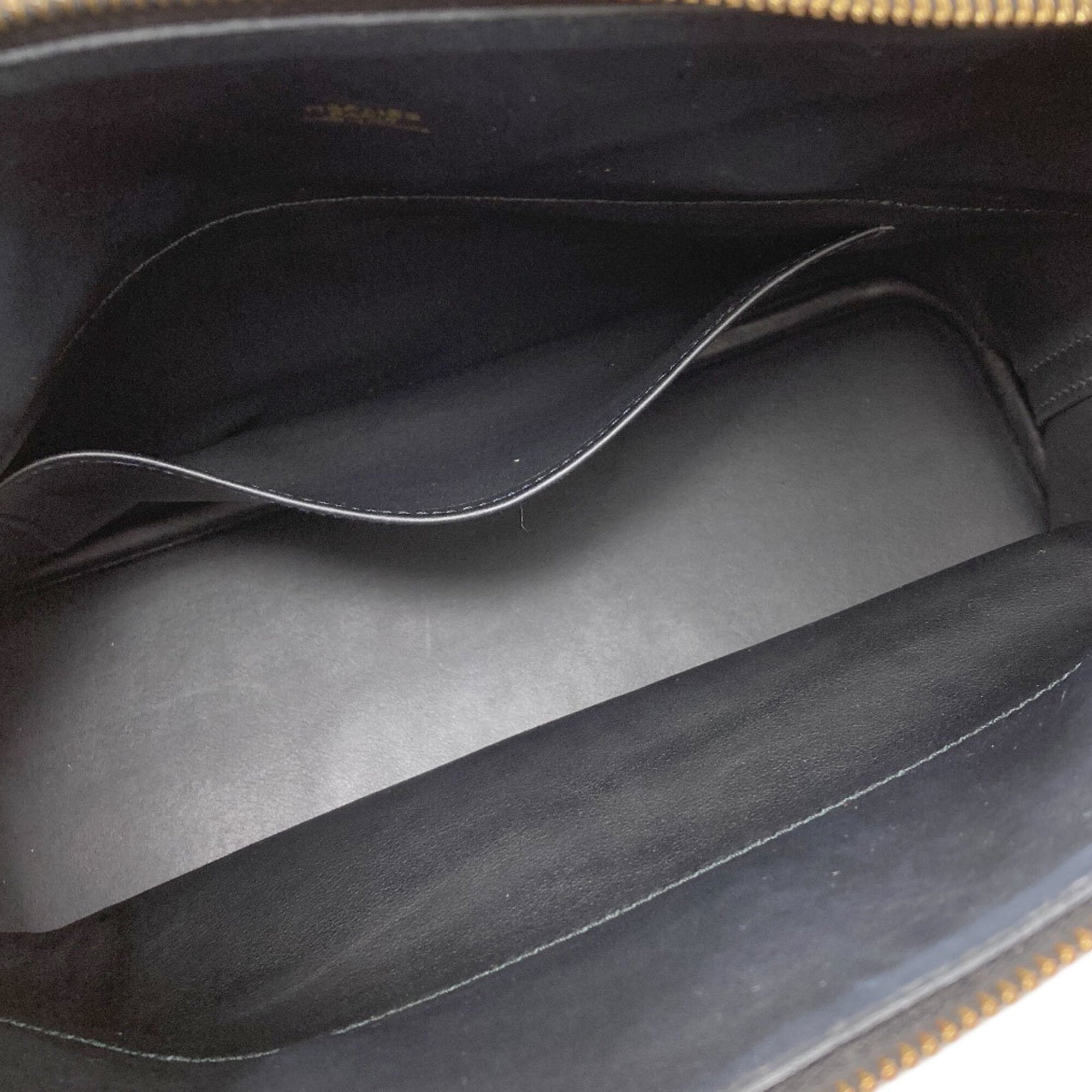 Hermes Black Taurillon Clemence Leather Handbag (Pre-Owned)