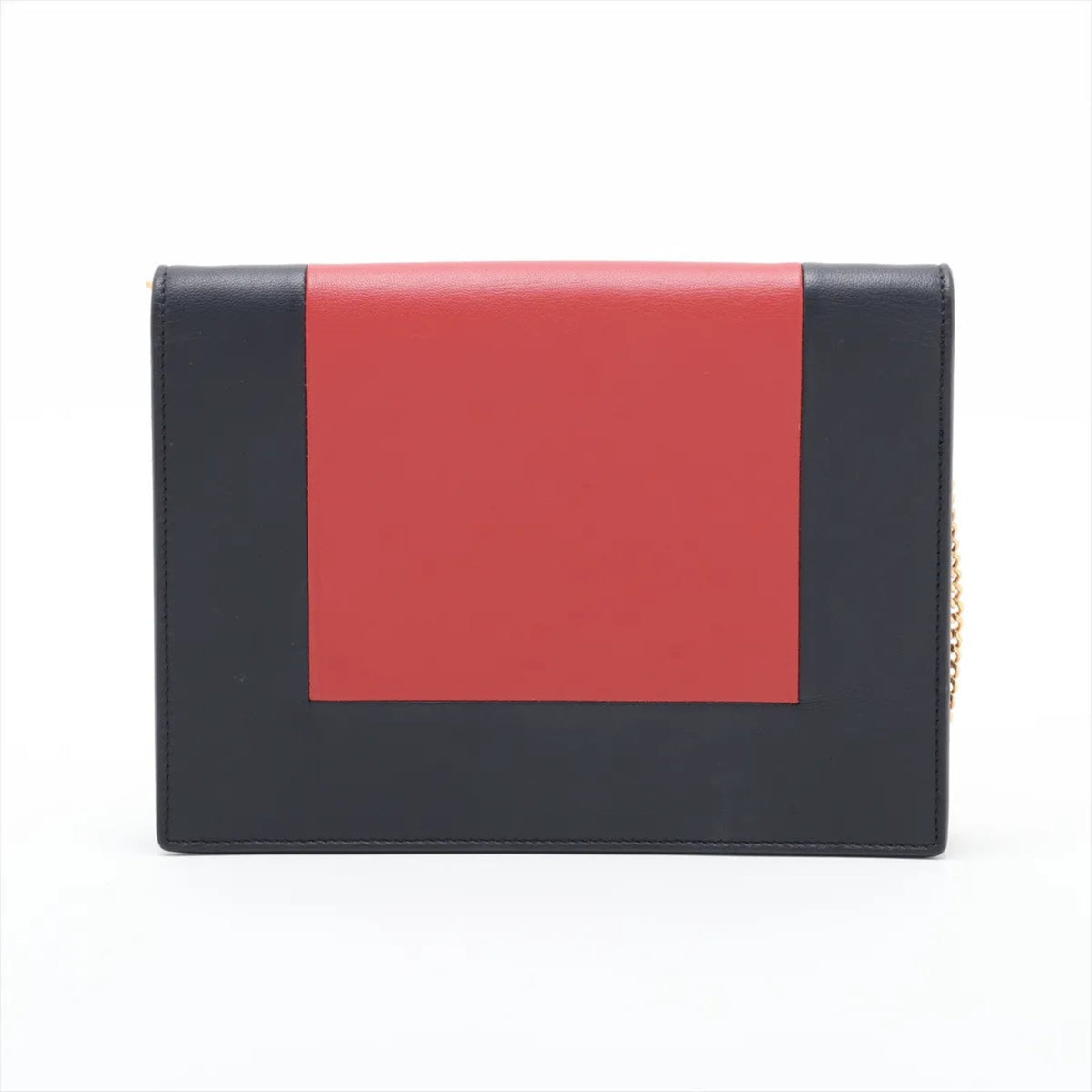 Celine Navy Red Color Leather Crossbody Bag Shoulder Bag (Pre-Owned)