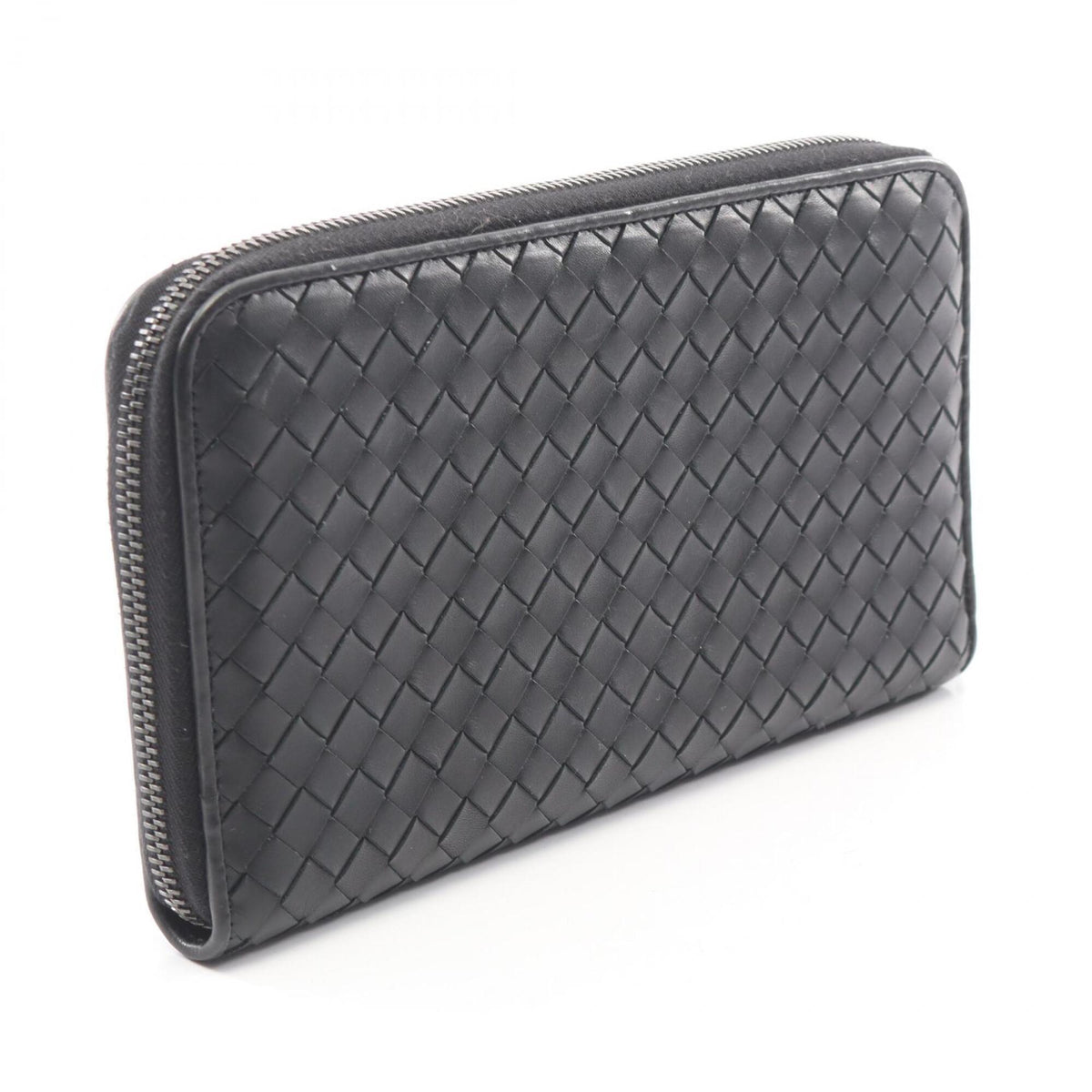 Bottega Veneta Black Leather Long Wallet (Bi-Fold) (Pre-Owned)