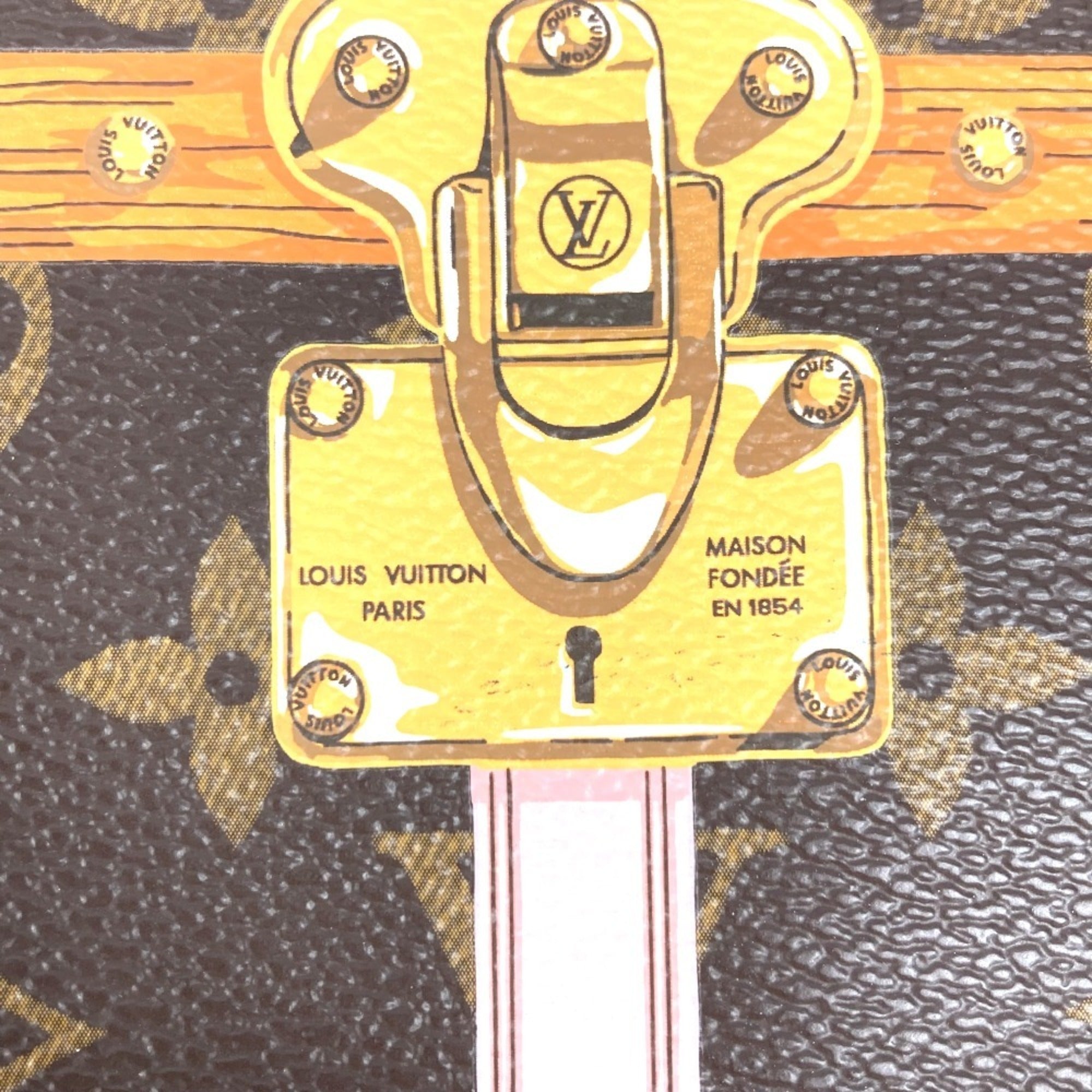 Louis Vuitton Brown Pink Monogram Clutch Bag Pochette Shoulder Bag (Pre-Owned)