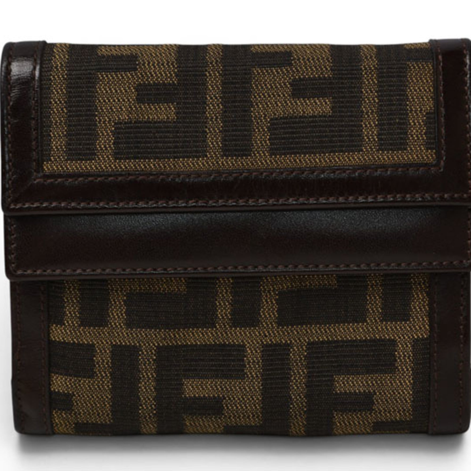 Fendi Zucca Brown Canvas Wallet (Bi-Fold) (Pre-Owned)