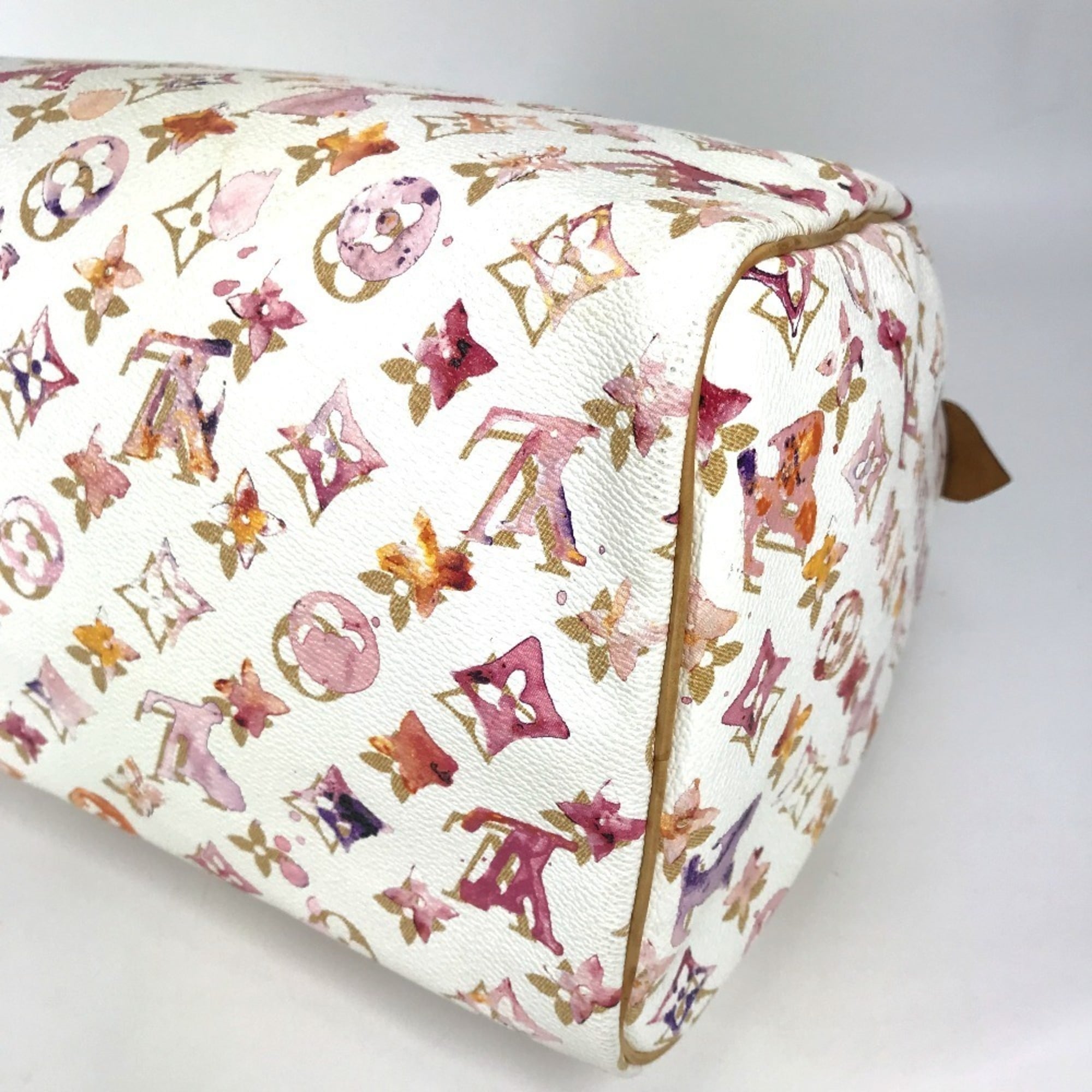 Louis Vuitton Monogram Watercolor Pink White Boston Bag Handbag (Pre-Owned)