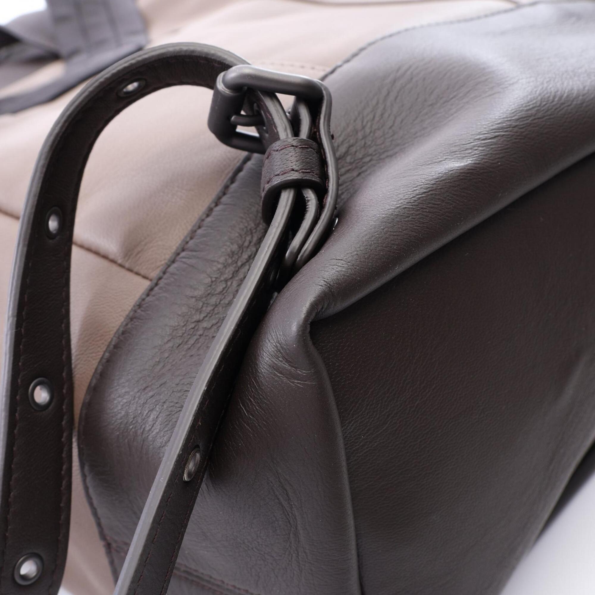 Bottega Veneta Intrecciato Brown Gray Multi-Color Leather Backpack (Pre-Owned)