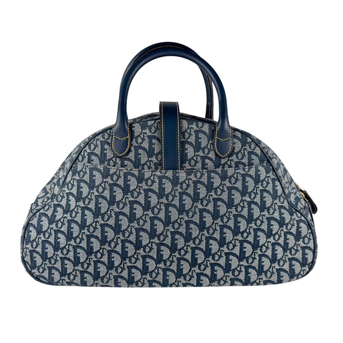 Christian Dior Navy Trotter Leather Handbag (Pre-Owned)