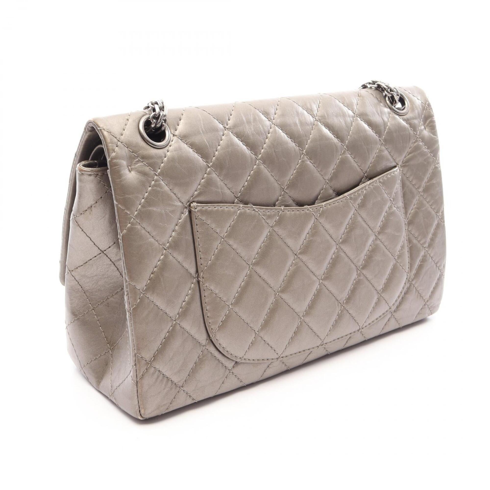 Chanel Beige Leather Handbag Shoulder Bag (Pre-Owned)