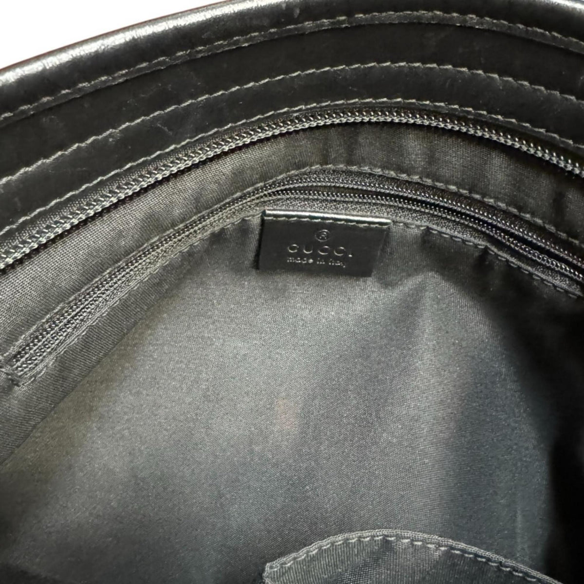 Gucci Black Brown Gg Canvas Leather Shoulder Bag (Pre-Owned)