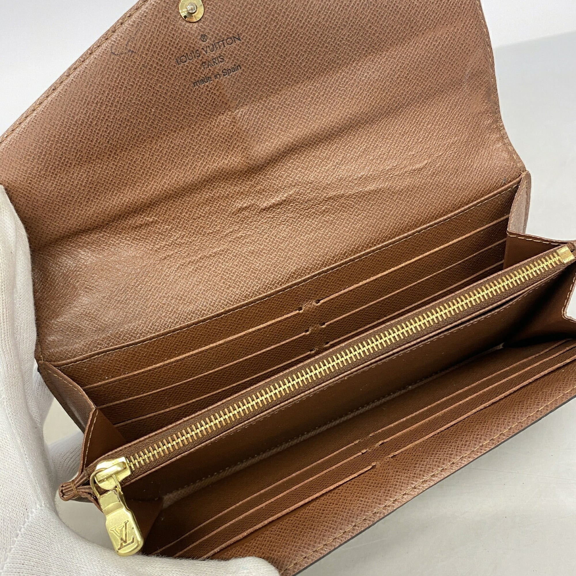 Louis Vuitton Brown Long Wallet (Bi-Fold) (Pre-Owned)