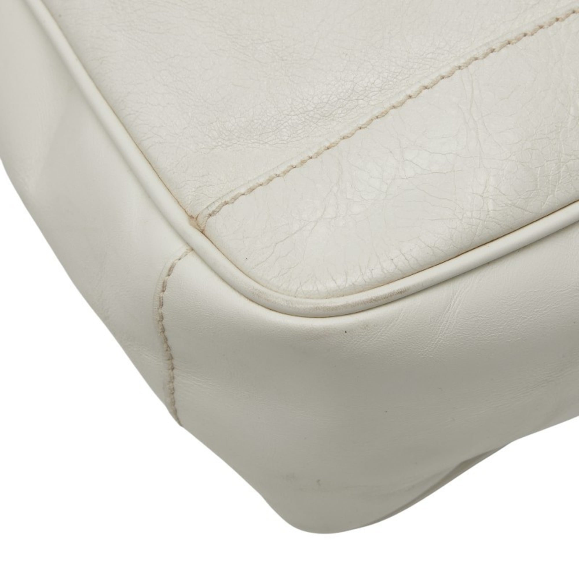 Balenciaga White Leather Shoulder Bag (Pre-Owned)