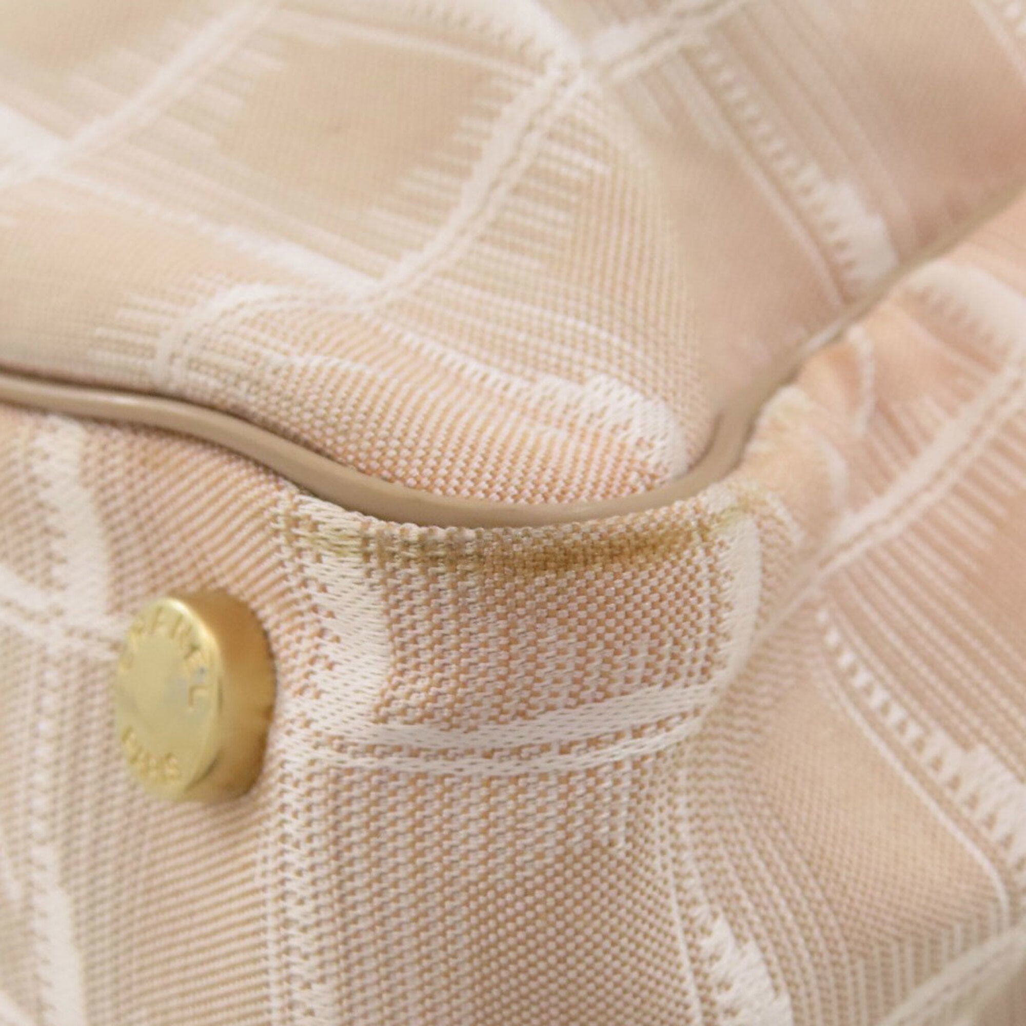 Chanel Beige Nylon Jacquard Tote Bag (Pre-Owned)