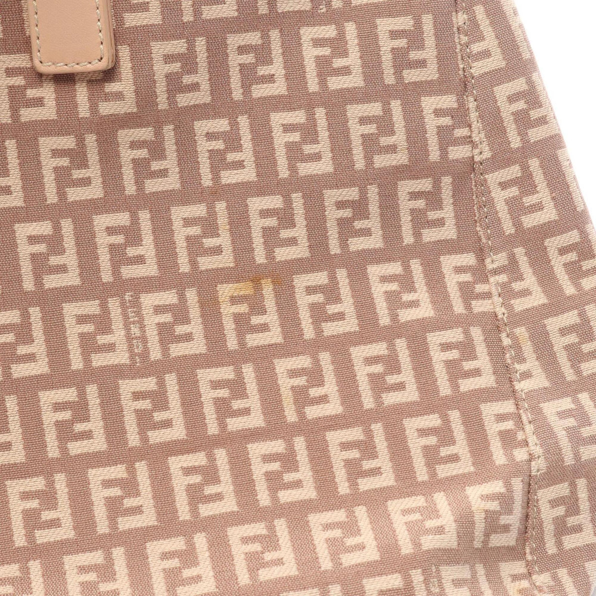 Fendi Pink Canvas Leather Handbag Tote Bag (Pre-Owned)