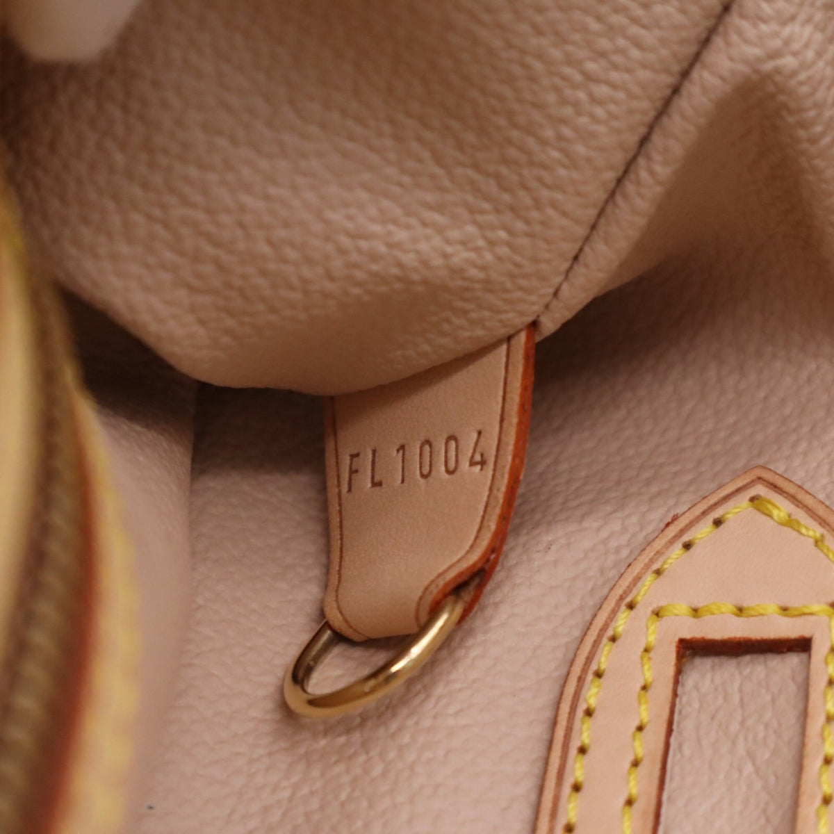 Louis Vuitton Monogram Beige Brown Coated Canvas Leather Handbag (Pre-Owned)