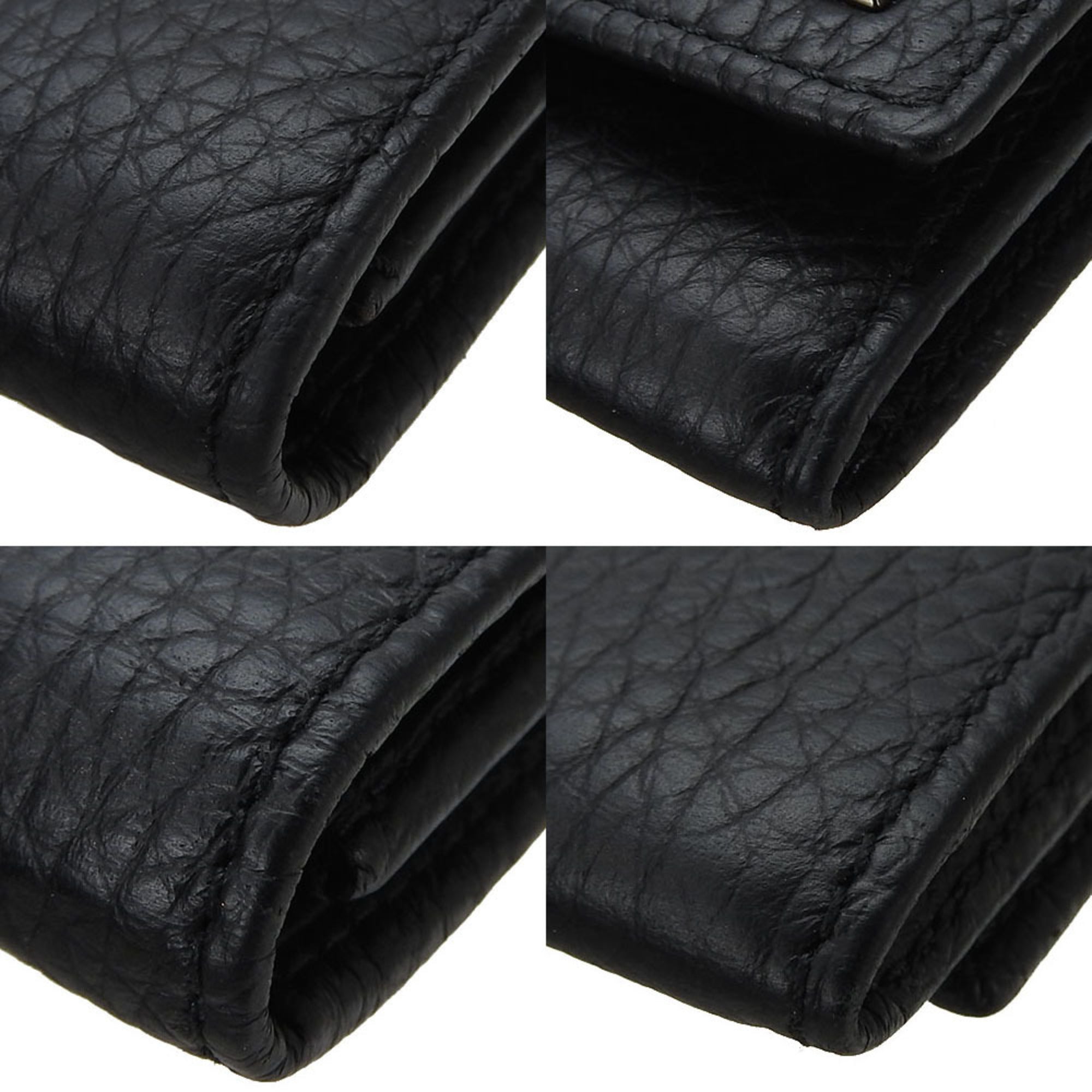 Dunhill Black Leather Long Wallet (Bi-Fold) (Pre-Owned)