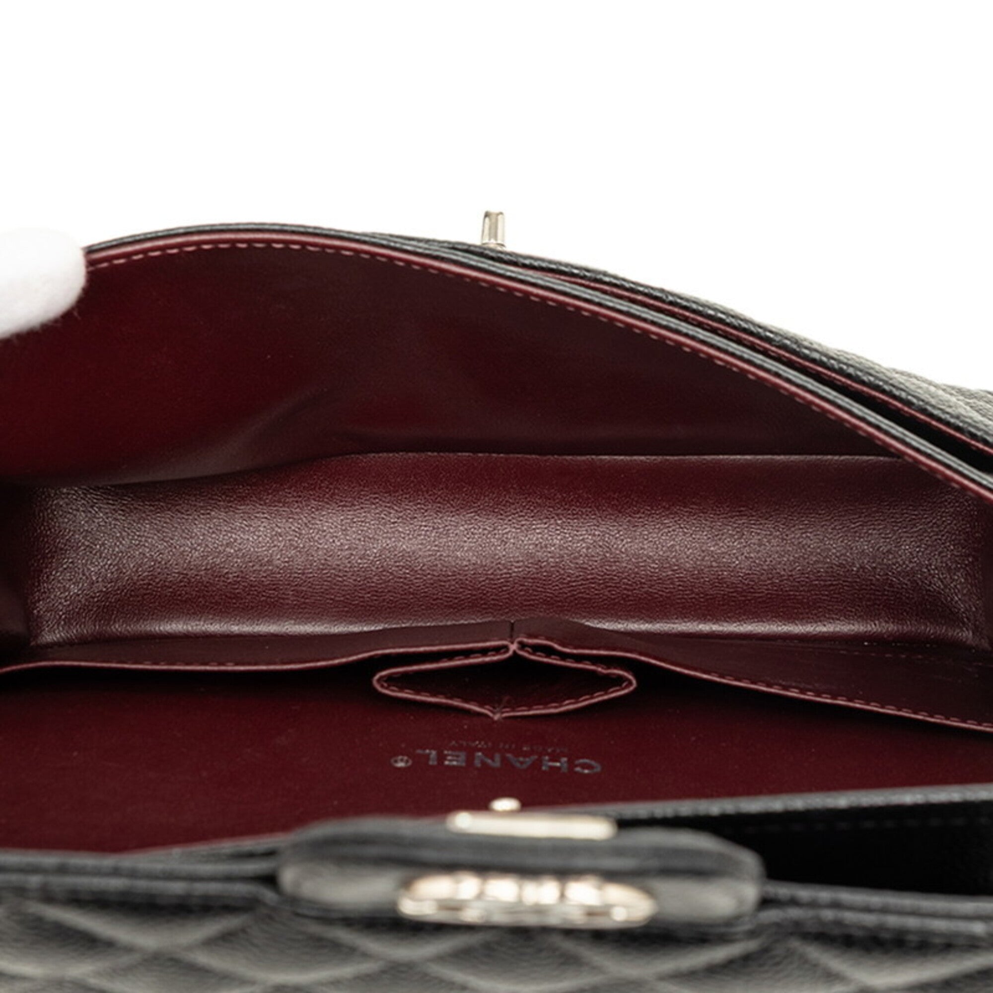Chanel Black Grained Calfskin Shoulder Bag (Pre-Owned)