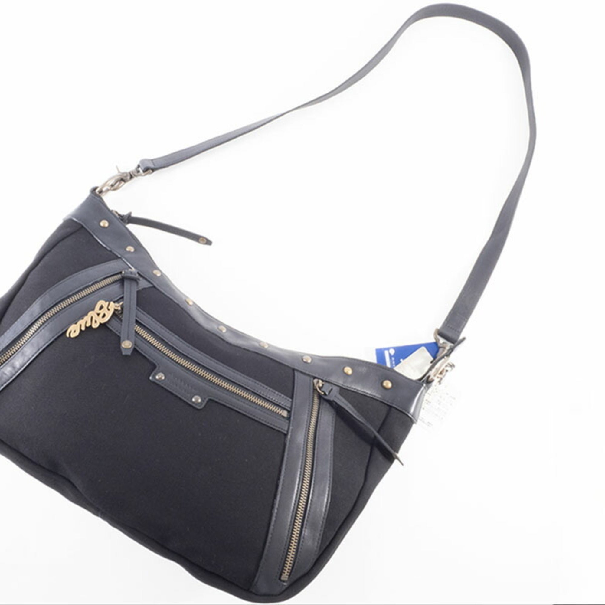 Burberry Black Canvas Leather Shoulder Bag (Pre-Owned)