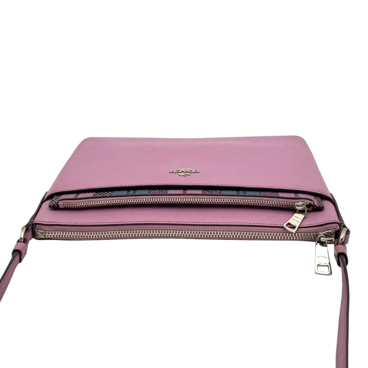 Coach Light Purple Leather Canvas Shoulder Bag (Pre-Owned)