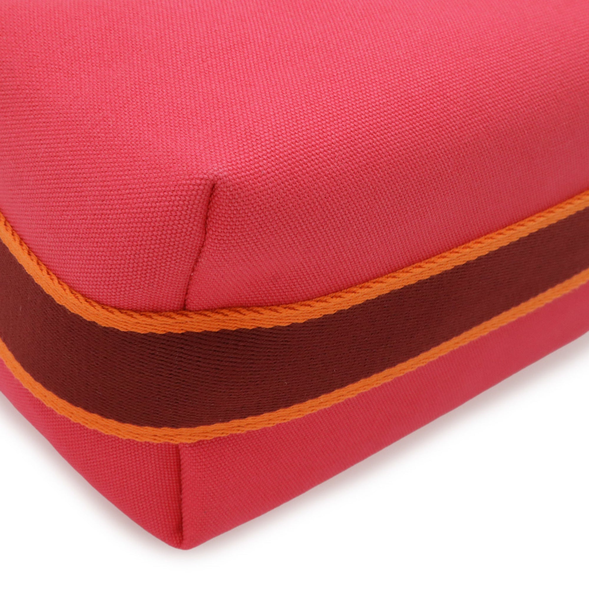 Hermes Pink Canvas Handbag Pouch (Pre-Owned)