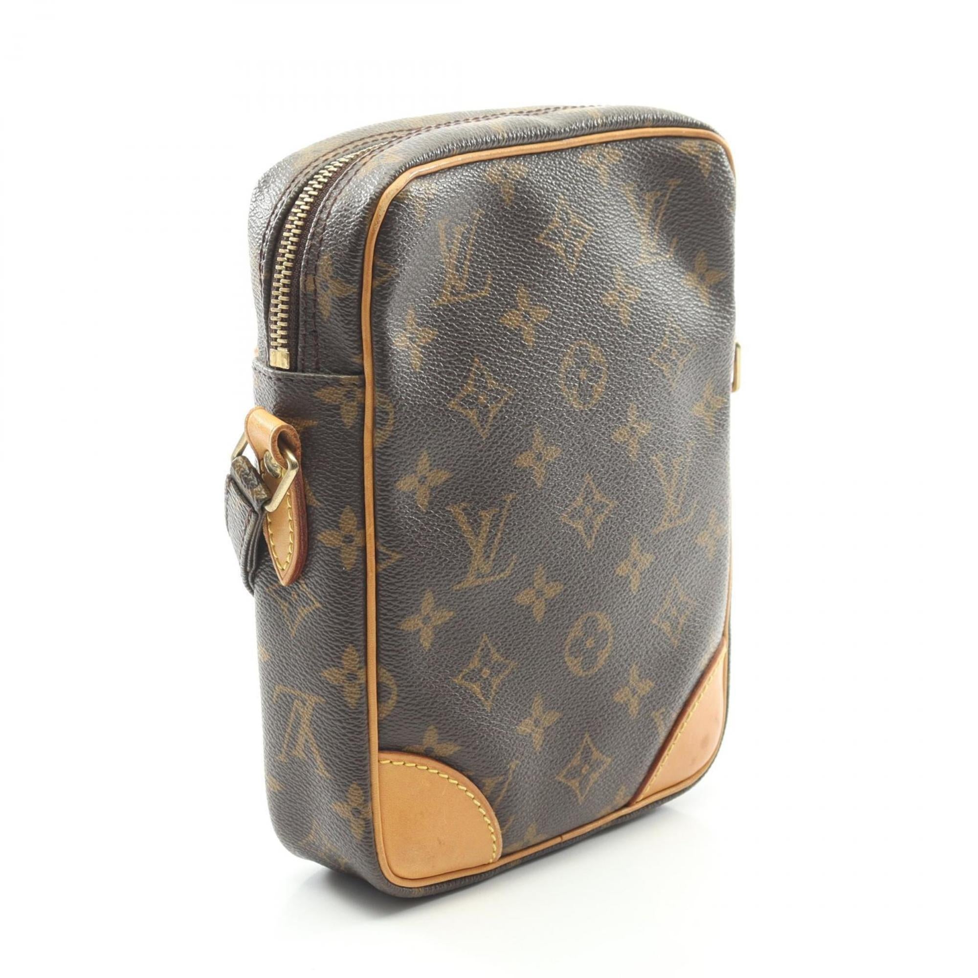 Louis Vuitton Brown Monogram Coated Canvas Leather Shoulder Bag (Pre-Owned)