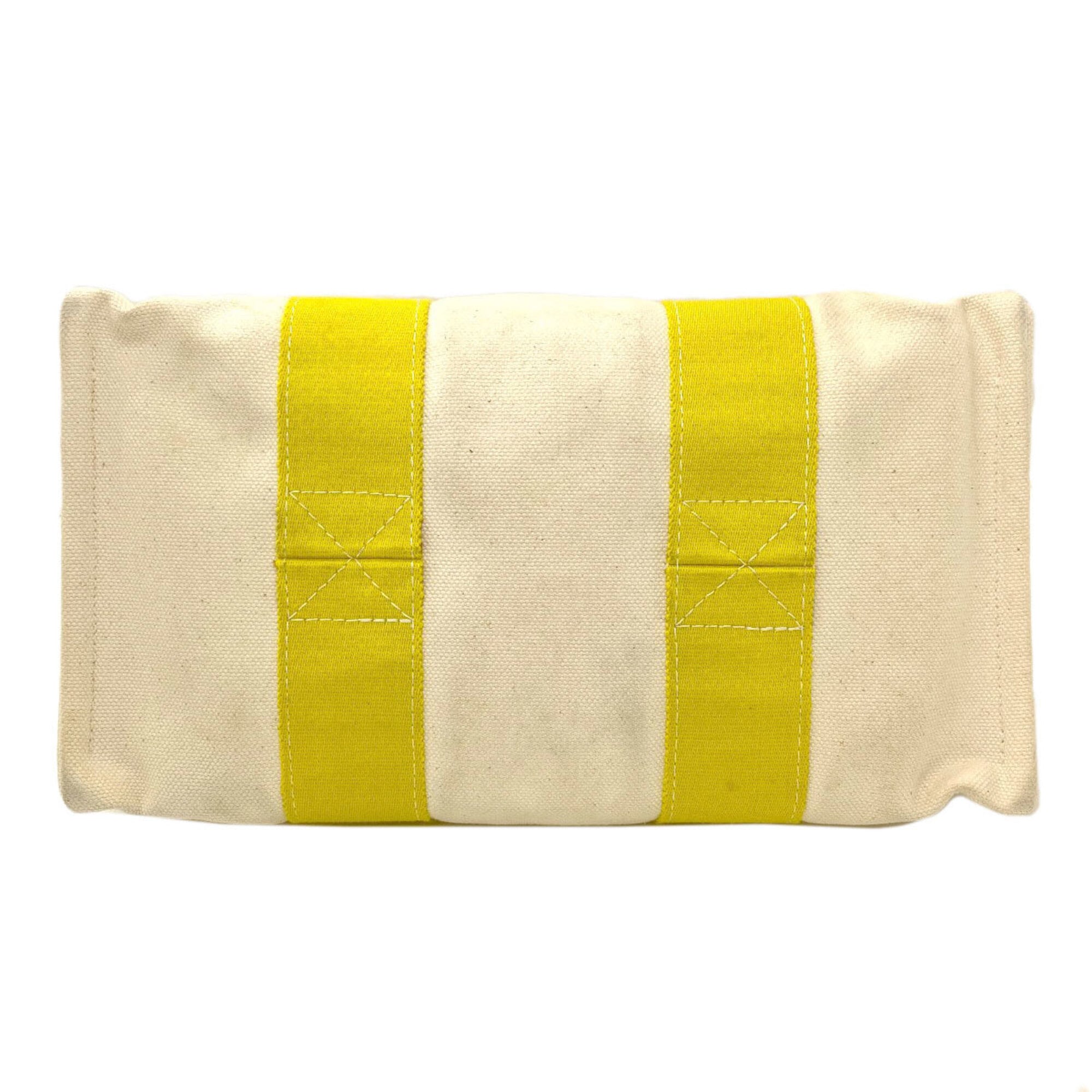 Hermes Yellow Canvas Handbag (Pre-Owned)